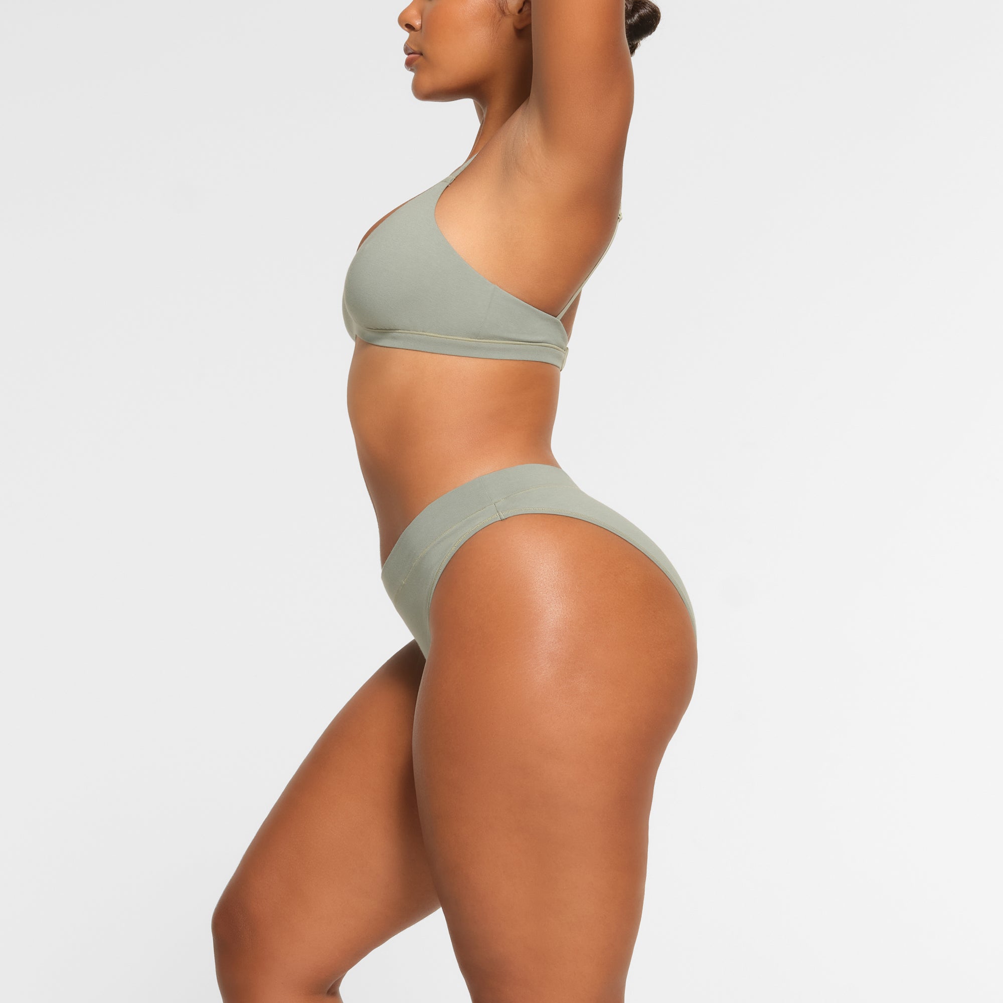 COTTON JERSEY CHEEKY TANGA | MINERAL - Image 2