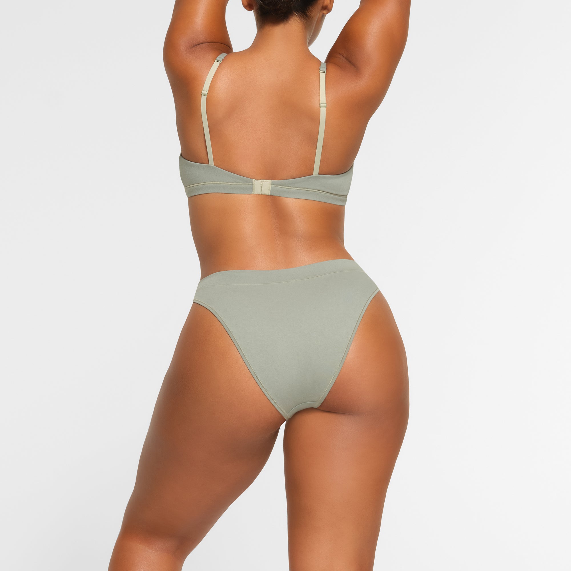 COTTON JERSEY CHEEKY TANGA | MINERAL - Image 3