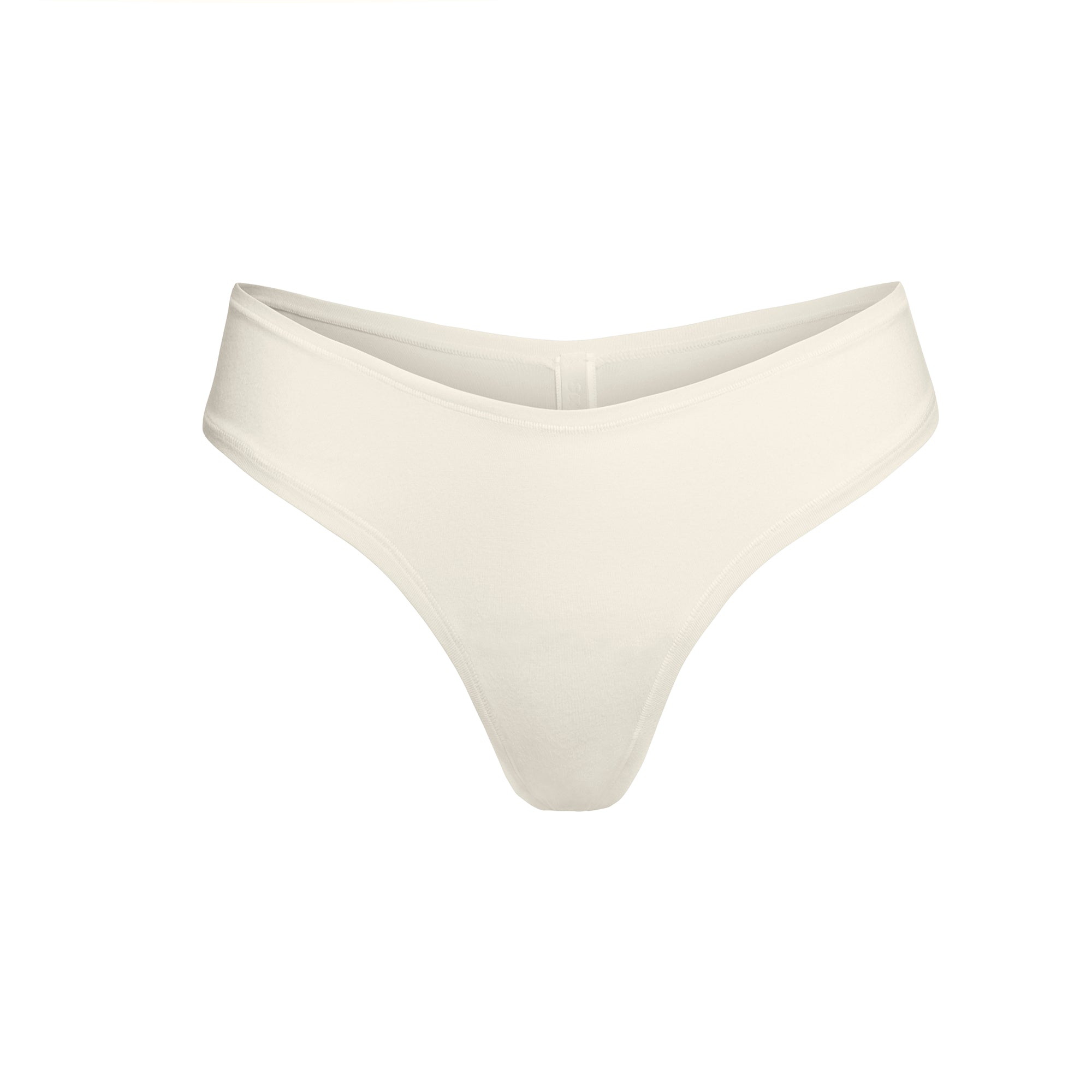 COTTON JERSEY DIPPED THONG | BONE - Image 7