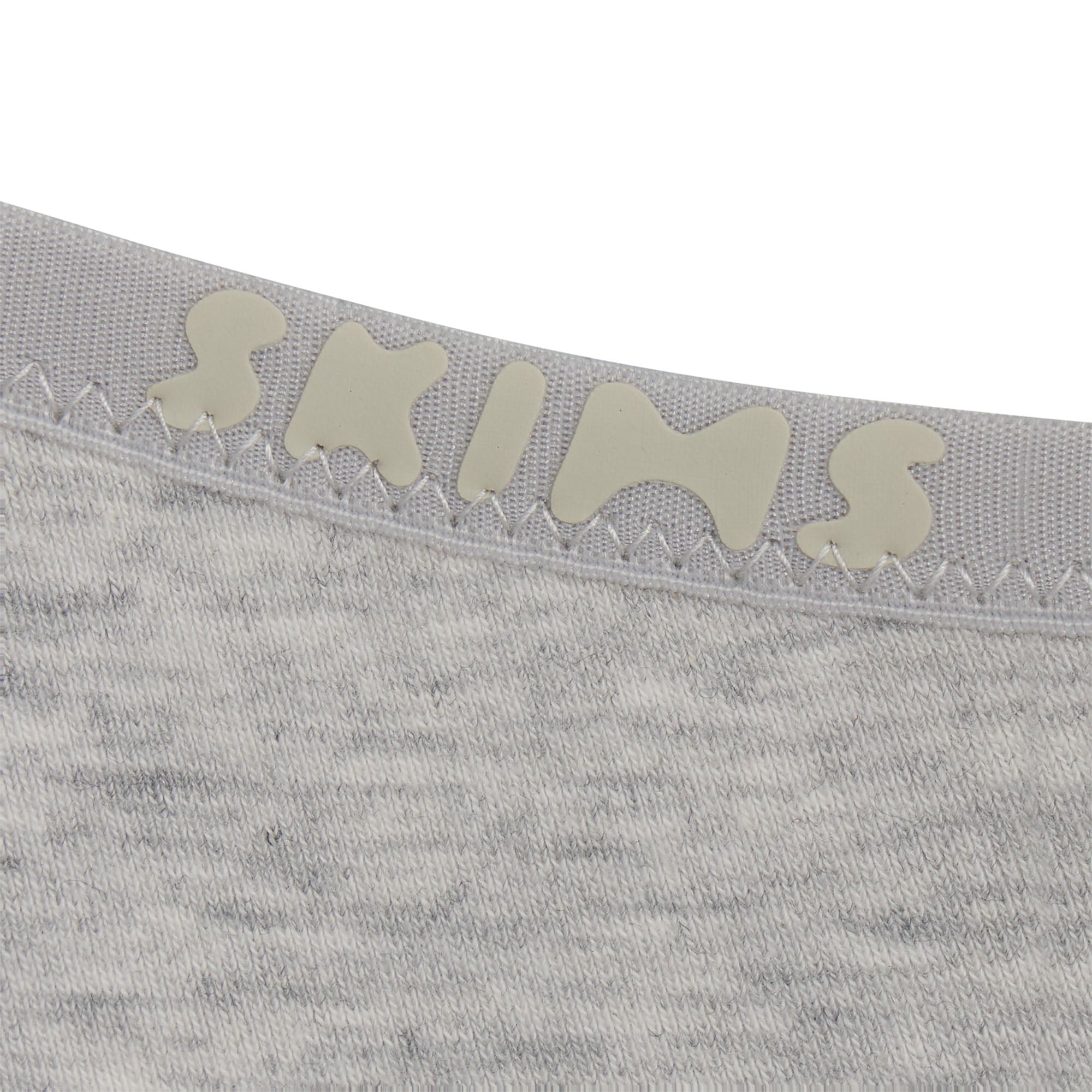 COTTON LOGO DIPPED THONG | LIGHT HEATHER GREY - Image 4