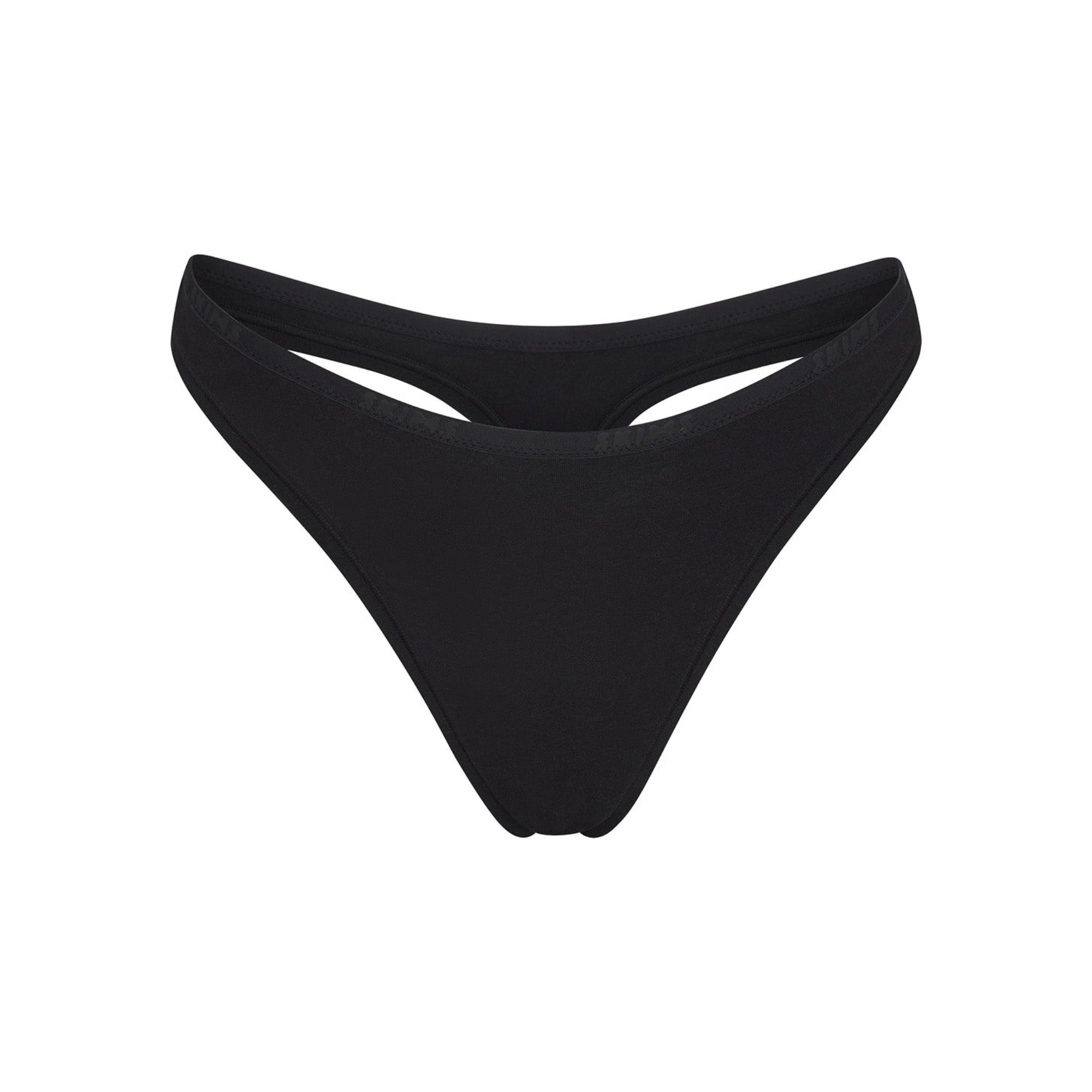COTTON LOGO DIPPED THONG | SOOT - Image 5