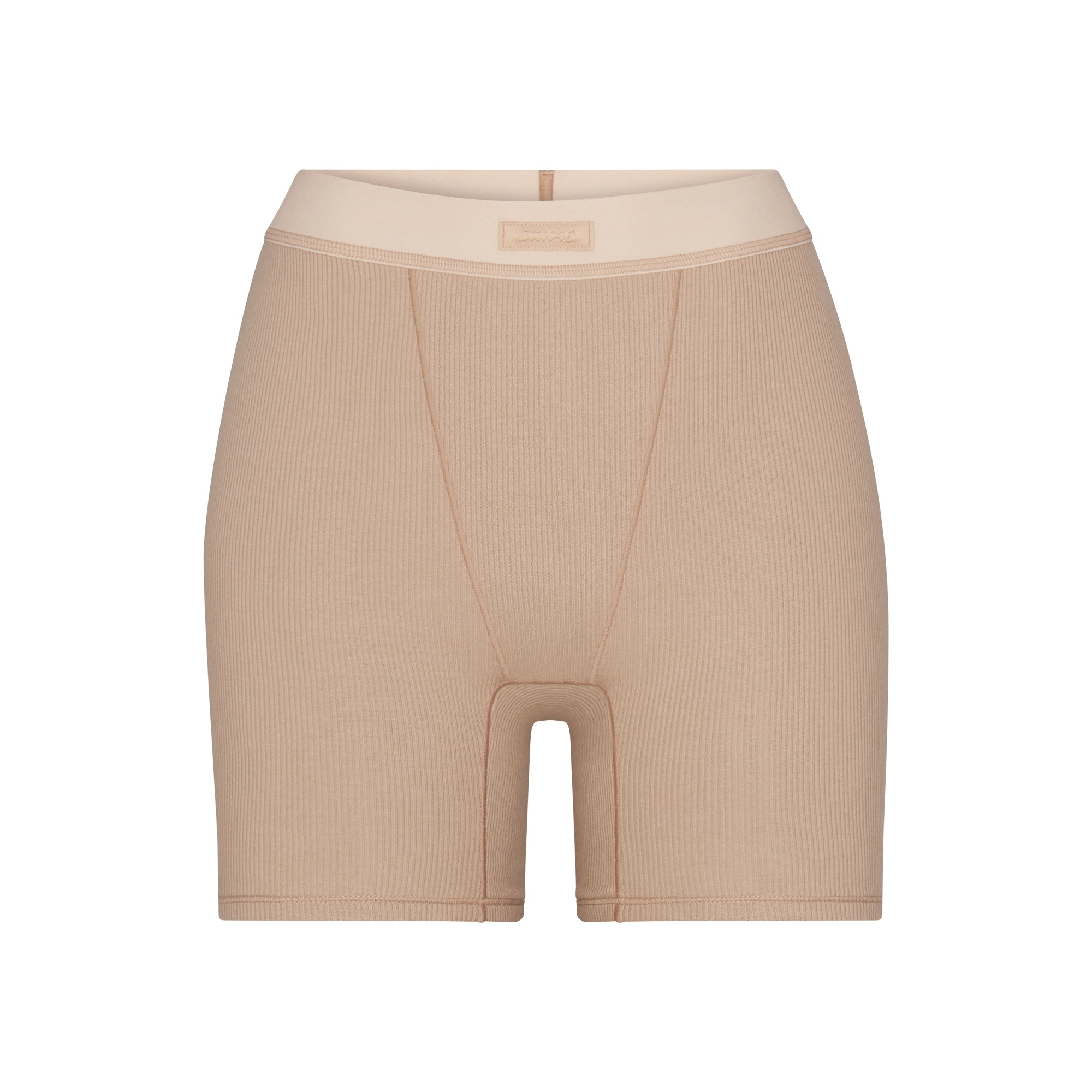 COTTON RIB BOXER | LATTE - Image 5