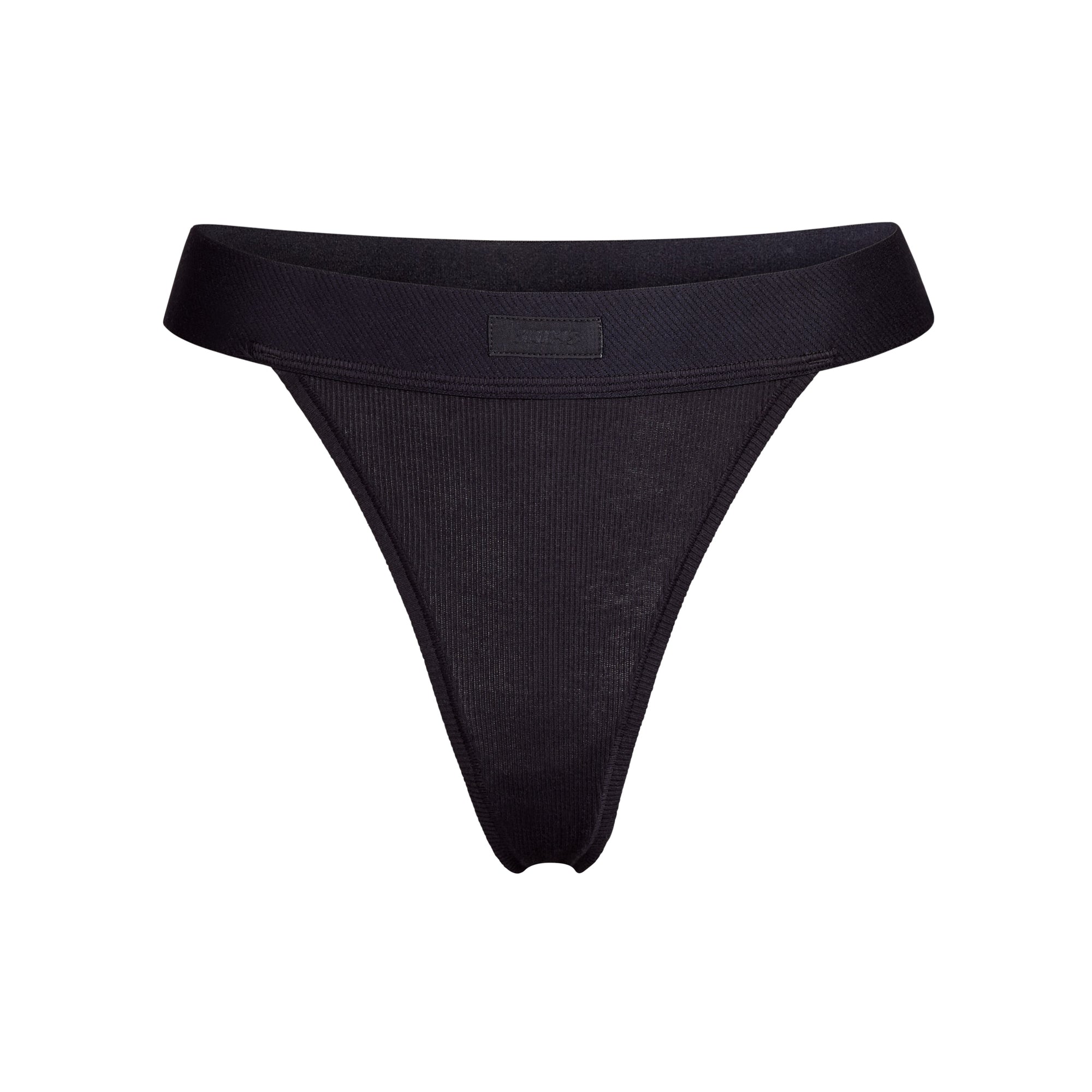 COTTON RIB THONG | SOOT - Image 6