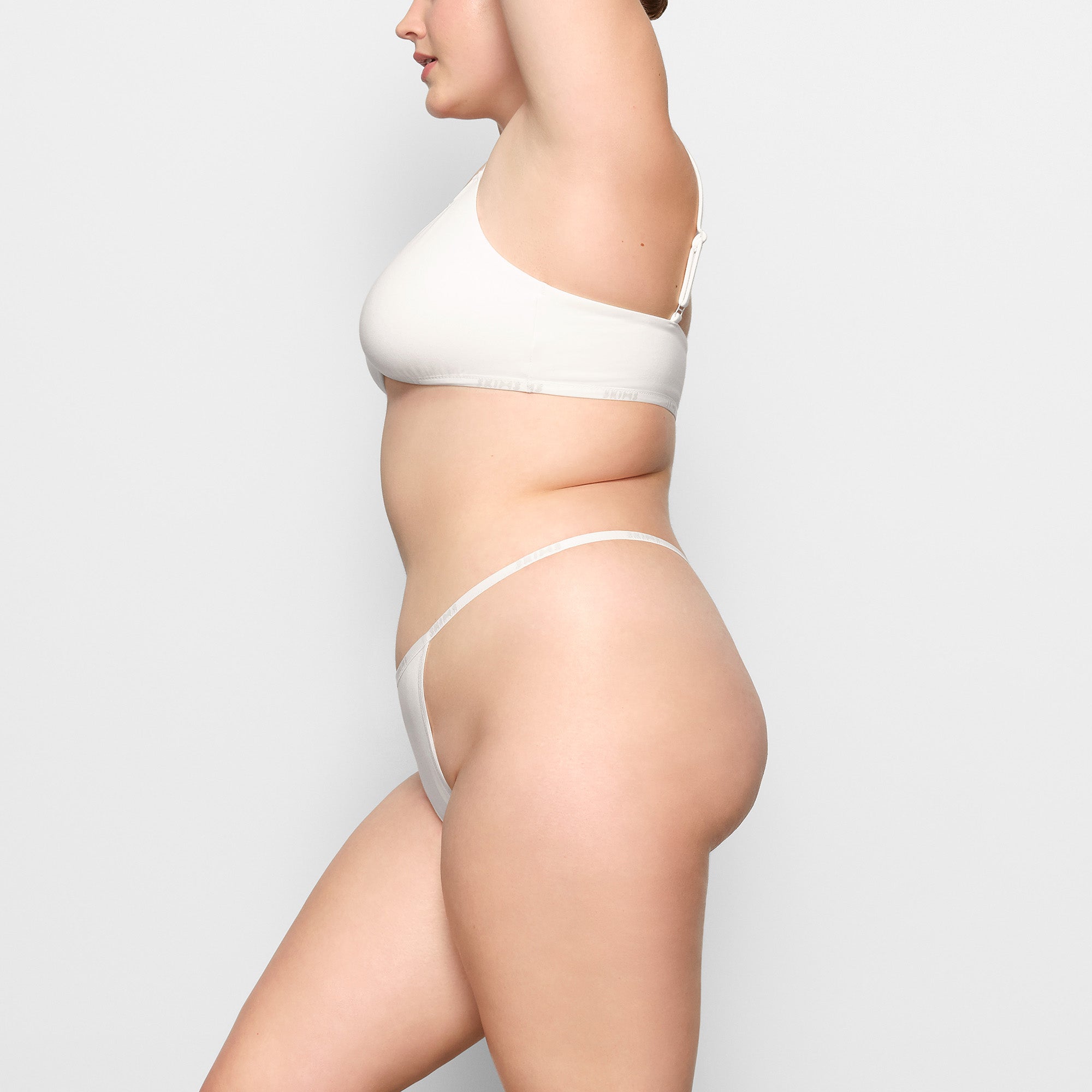 COTTON LOGO STRING THONG | MARBLE - Image 2