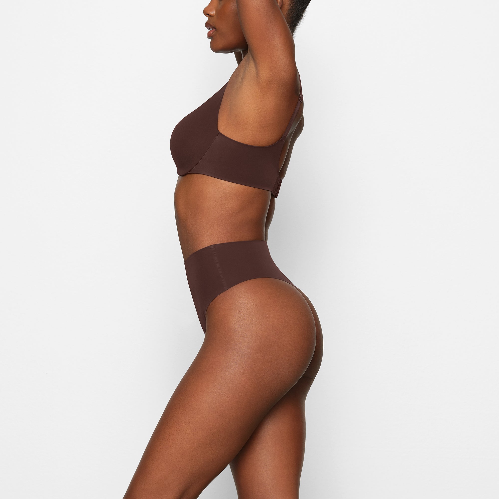 SMOOTHING INTIMATES HIGH-WAISTED THONG | COCOA - Image 2