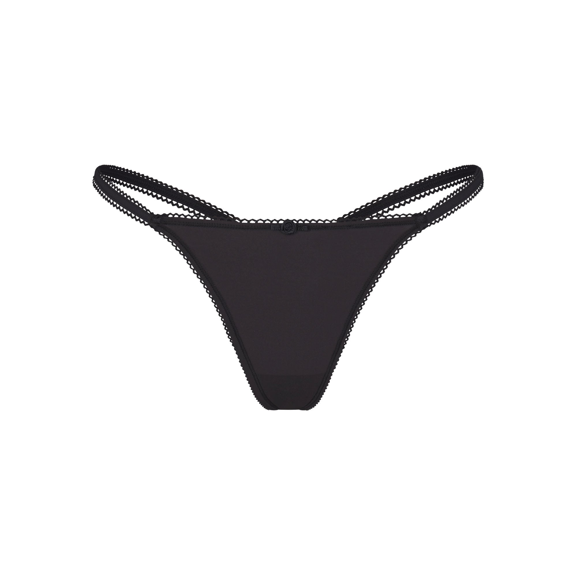 FITS EVERYBODY PICOT STRING THONG | ONYX - Image 5