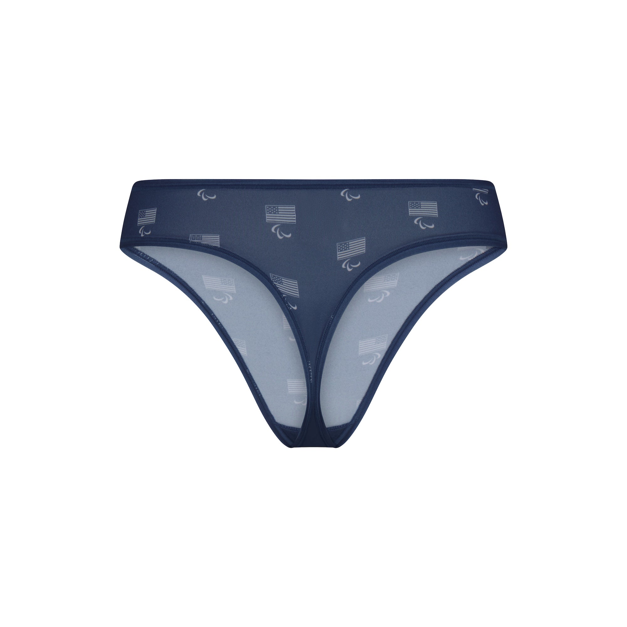 SKIMS FOR TEAM USA FITS EVERYBODY ADAPTIVE PARALYMPIC THONG | NAVY - Image 5