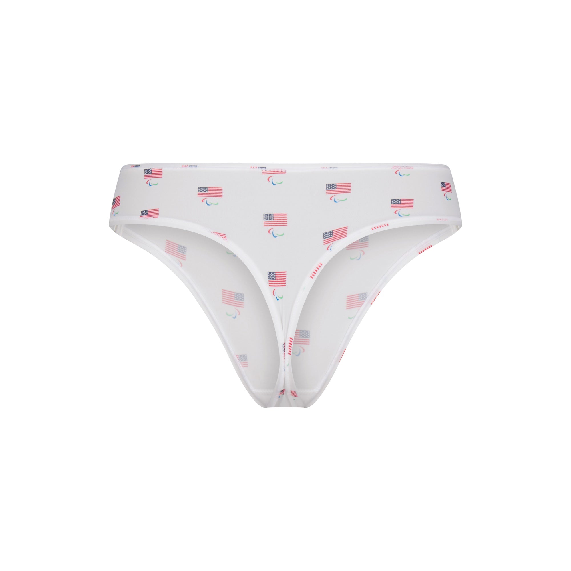 SKIMS FOR TEAM USA FITS EVERYBODY ADAPTIVE PARALYMPIC THONG | WHITE - Image 6