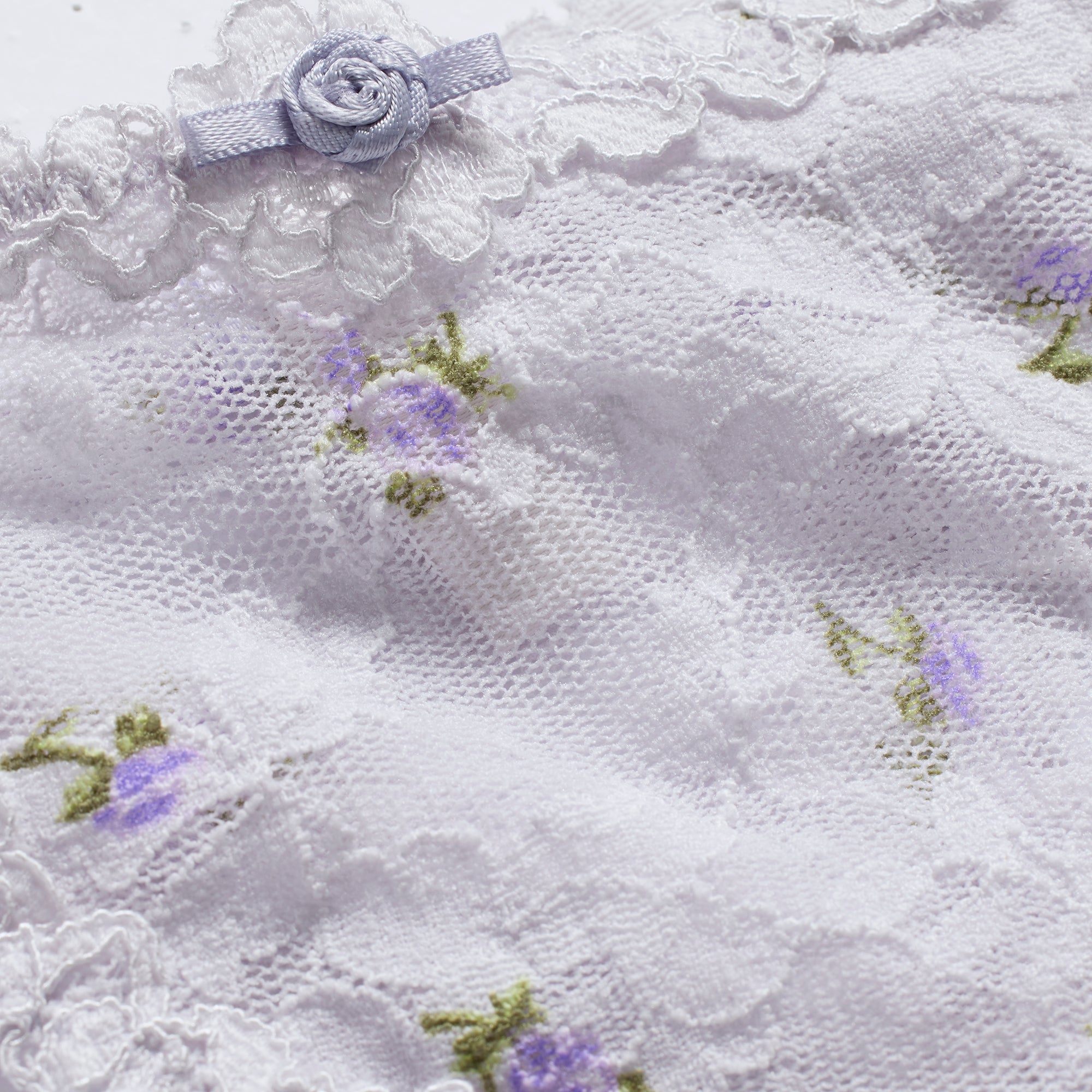 STRETCH LACE DIPPED THONG | WIND ROSEBUD PRINT - Image 5