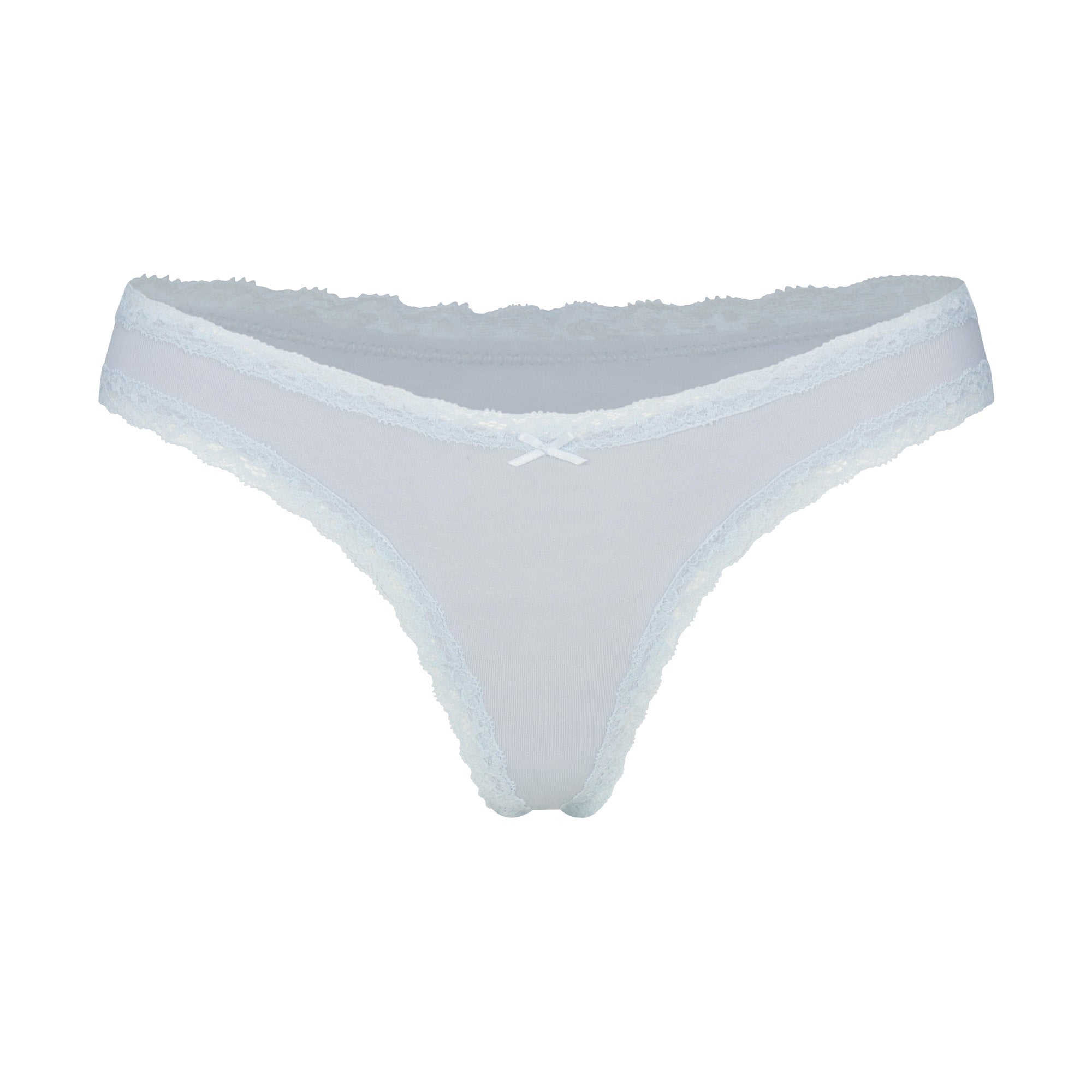 LIGHTWEIGHT COTTON LACE THONG | ZEN BLUE - Image 6