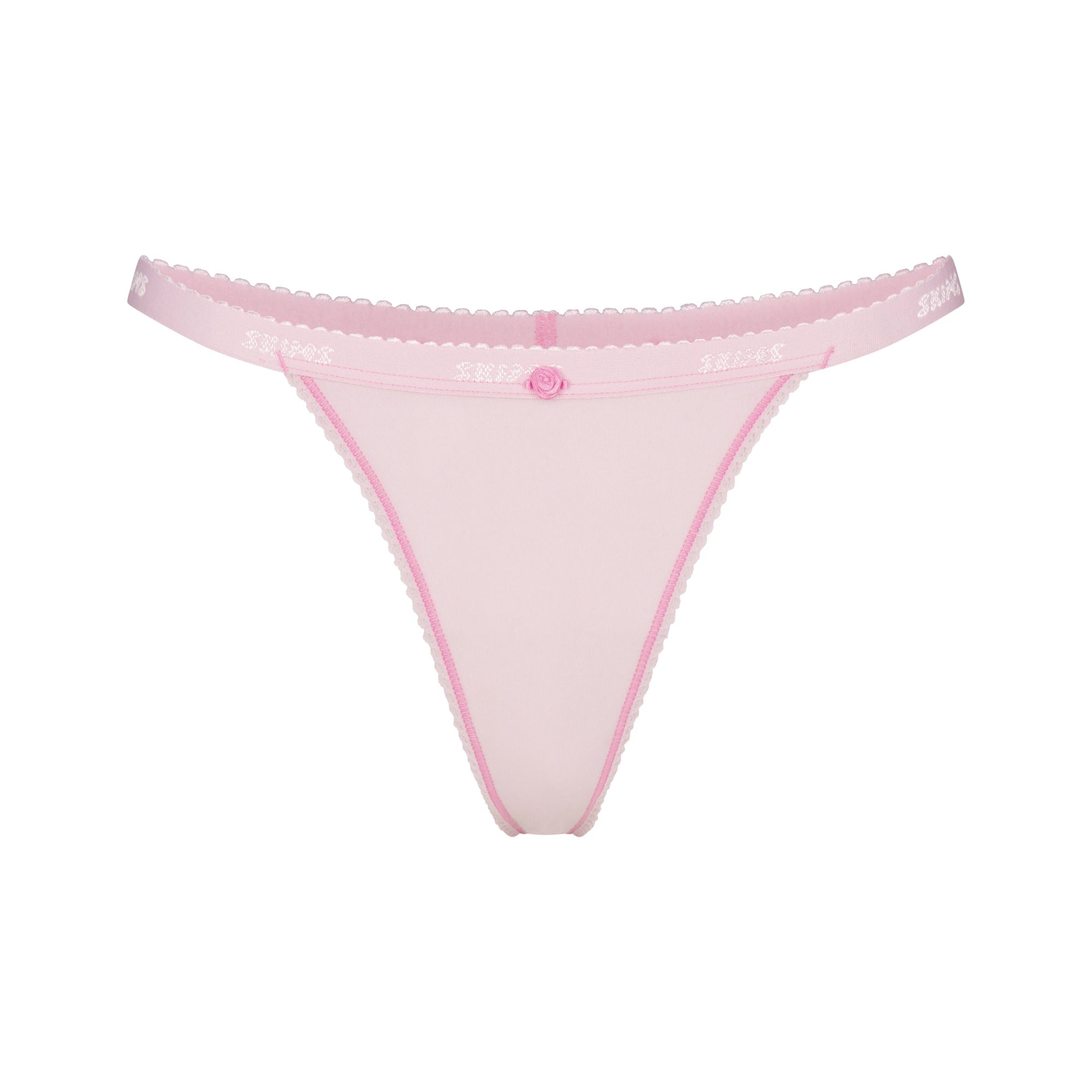LIGHTWEIGHT COTTON LOGO PICOT THONG | CHERRY BLOSSOM - Image 5