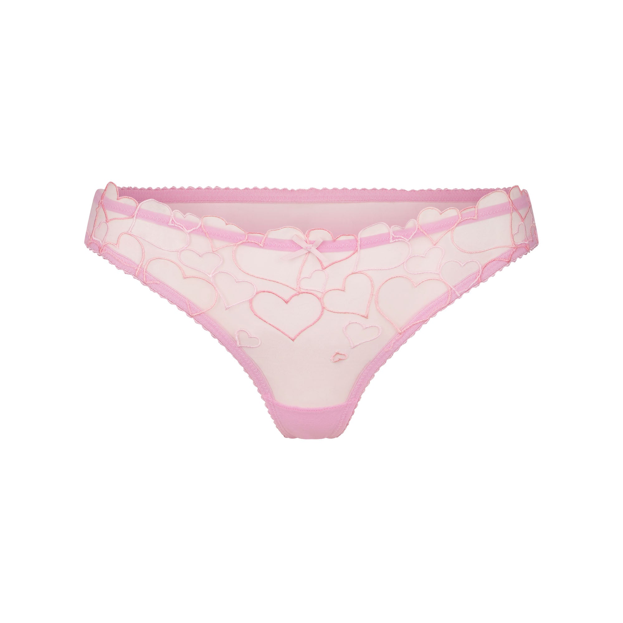 EMBROIDERED TULLE THONG | BUBBLE GUM - Image 6