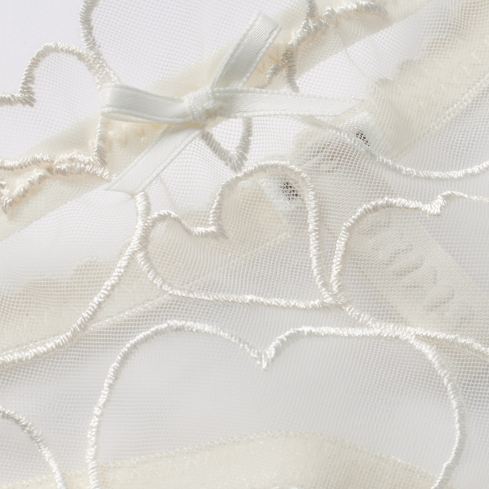 EMBROIDERED TULLE THONG | MARBLE - Image 5