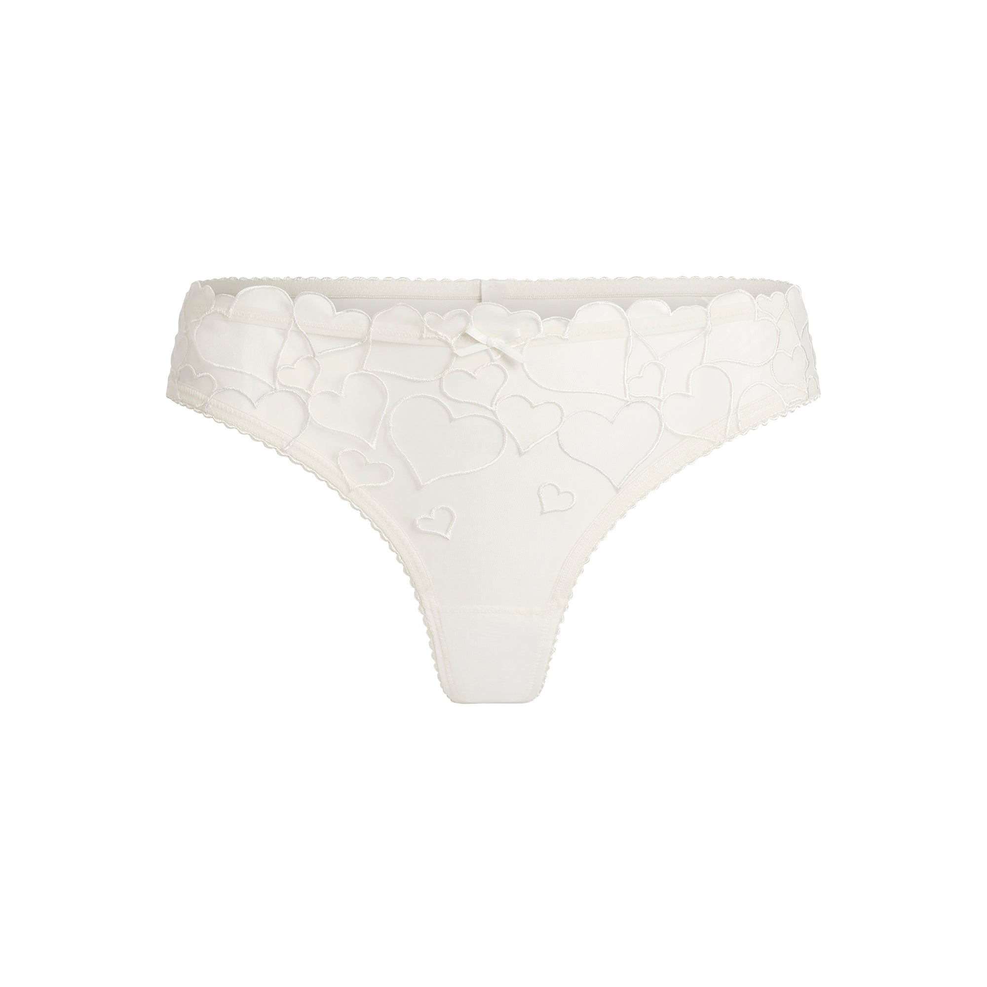 EMBROIDERED TULLE THONG | MARBLE - Image 6
