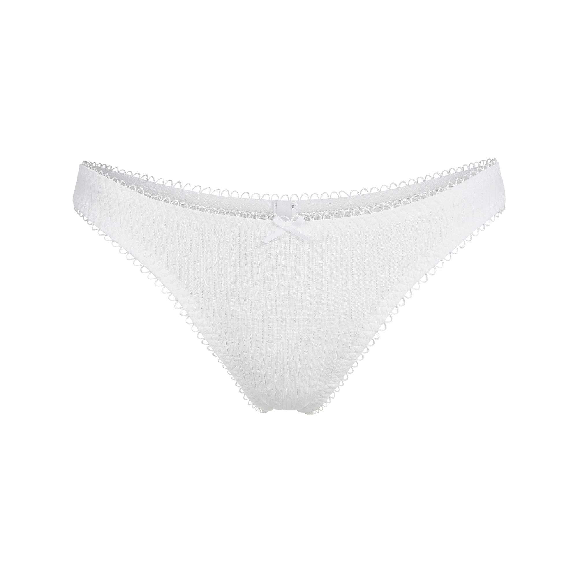 POINTELLE DIPPED THONG | SNOW - Image 5
