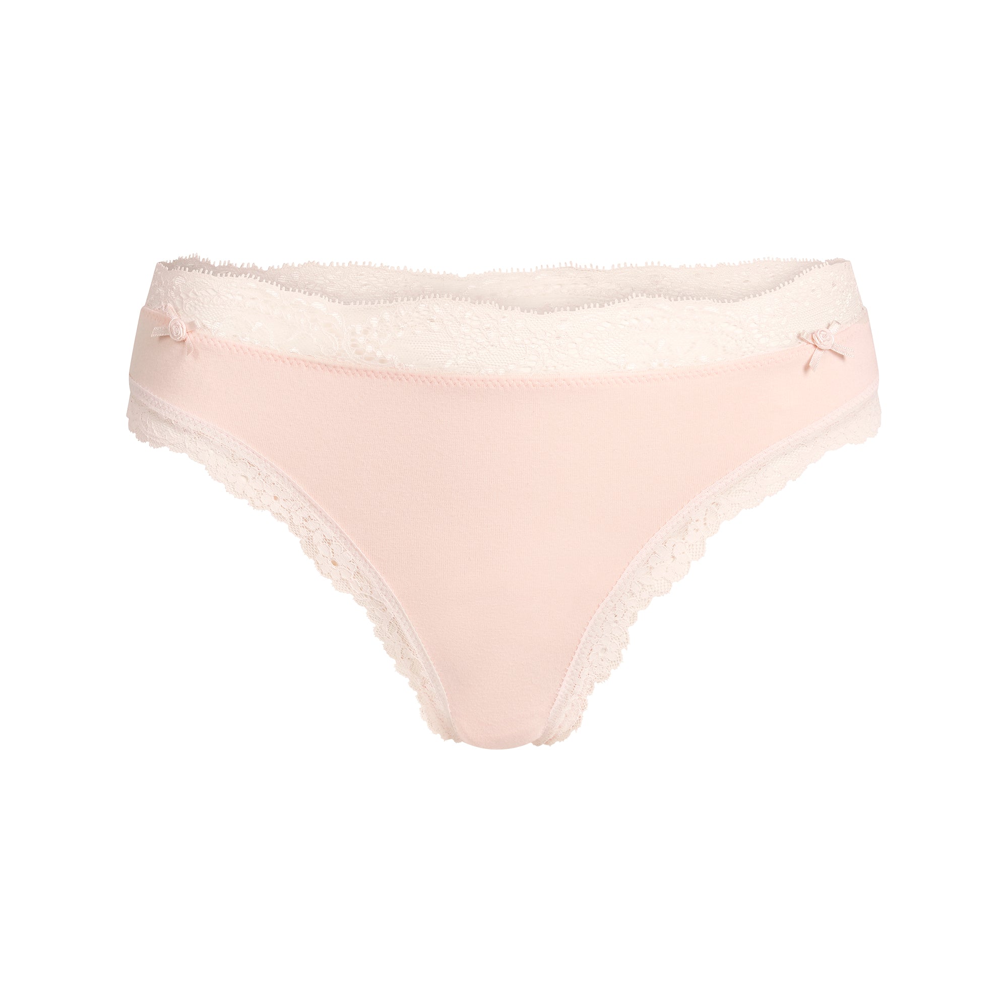 COTTON JERSEY LACE THONG | PRIMROSE - Image 7