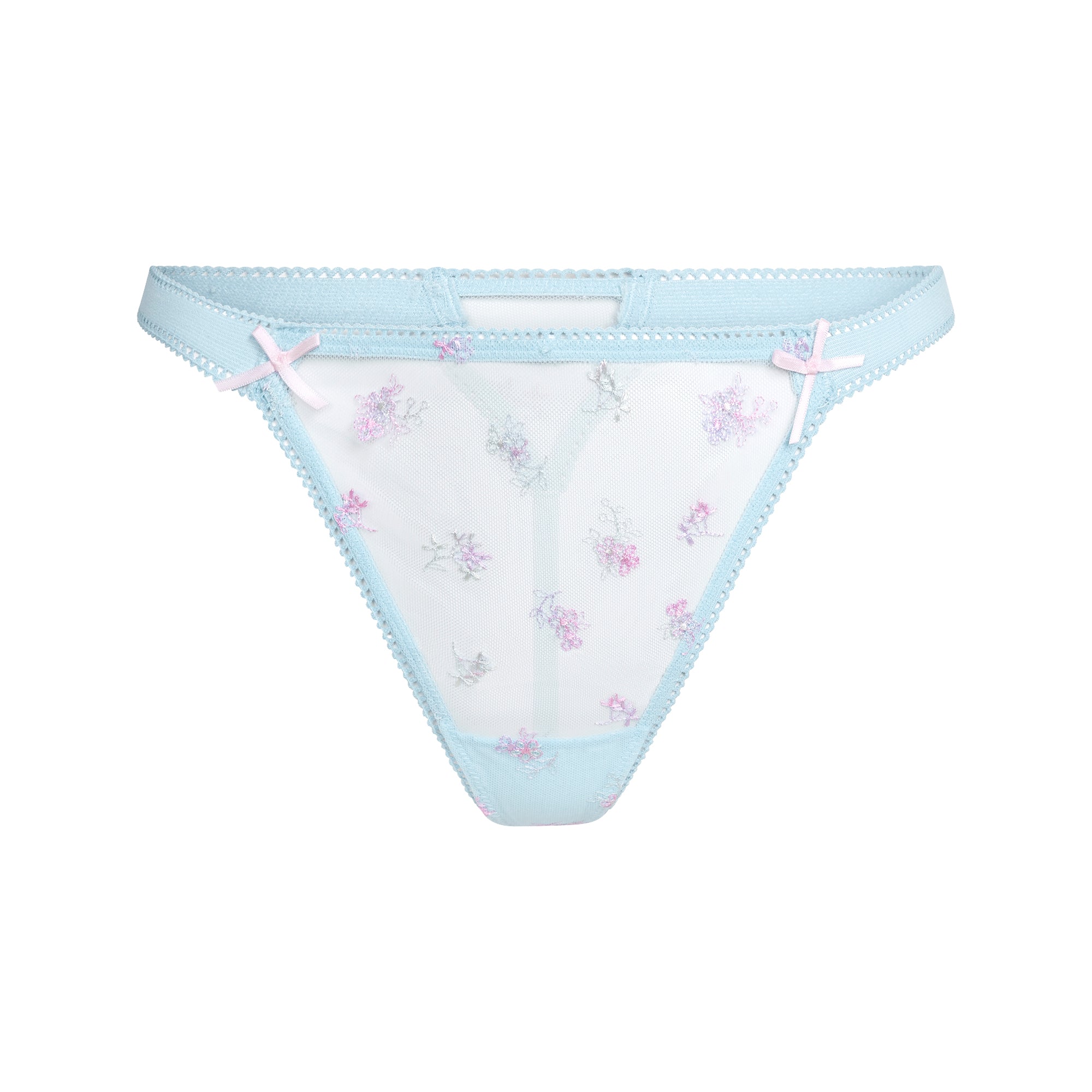 SPRING INTIMATES STRING THONG | POWDER BLUE MULTI TULLE - Image 6