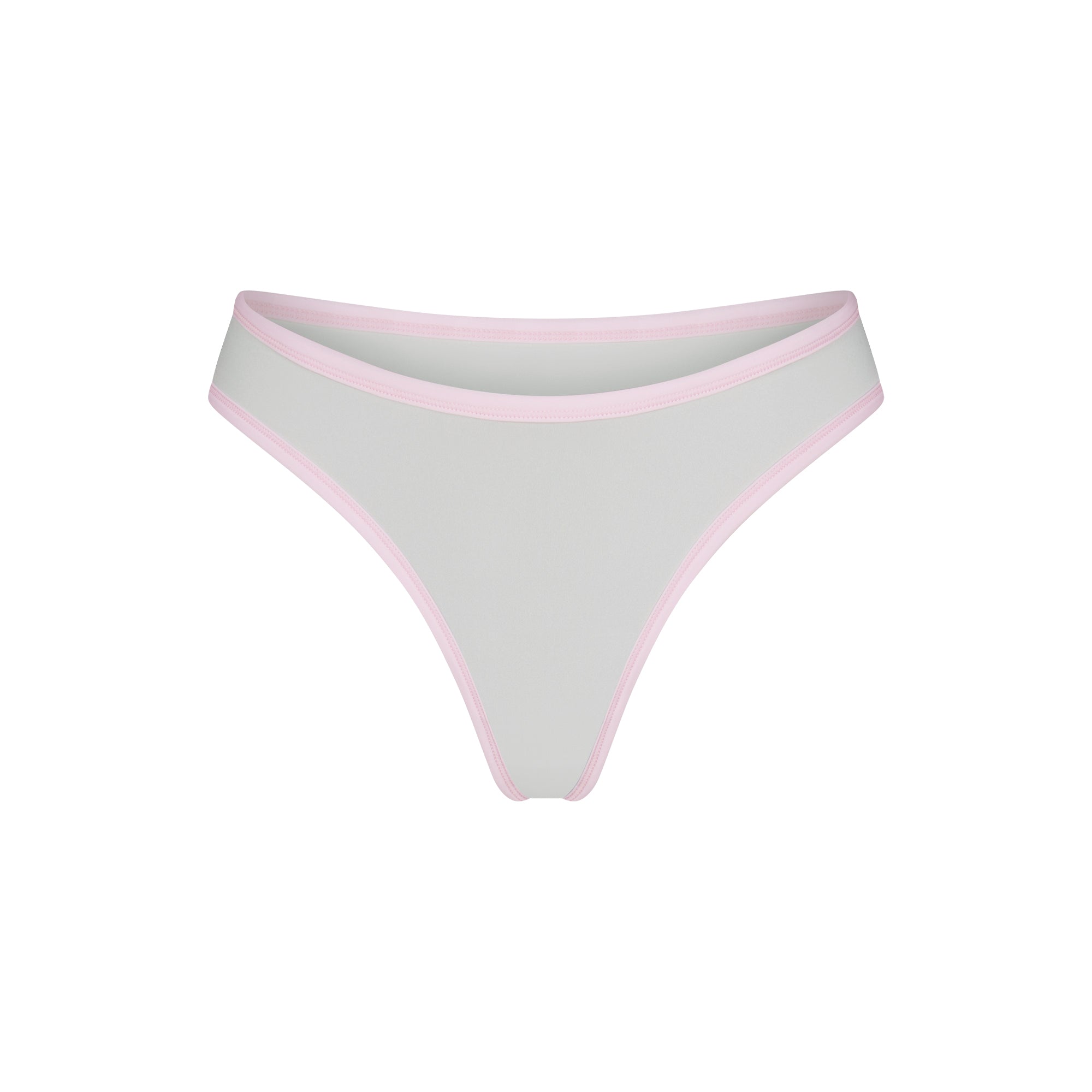 FITS EVERYBODY CONTRAST TRIM DIPPED FRONT THONG | PLATINUM - Image 5