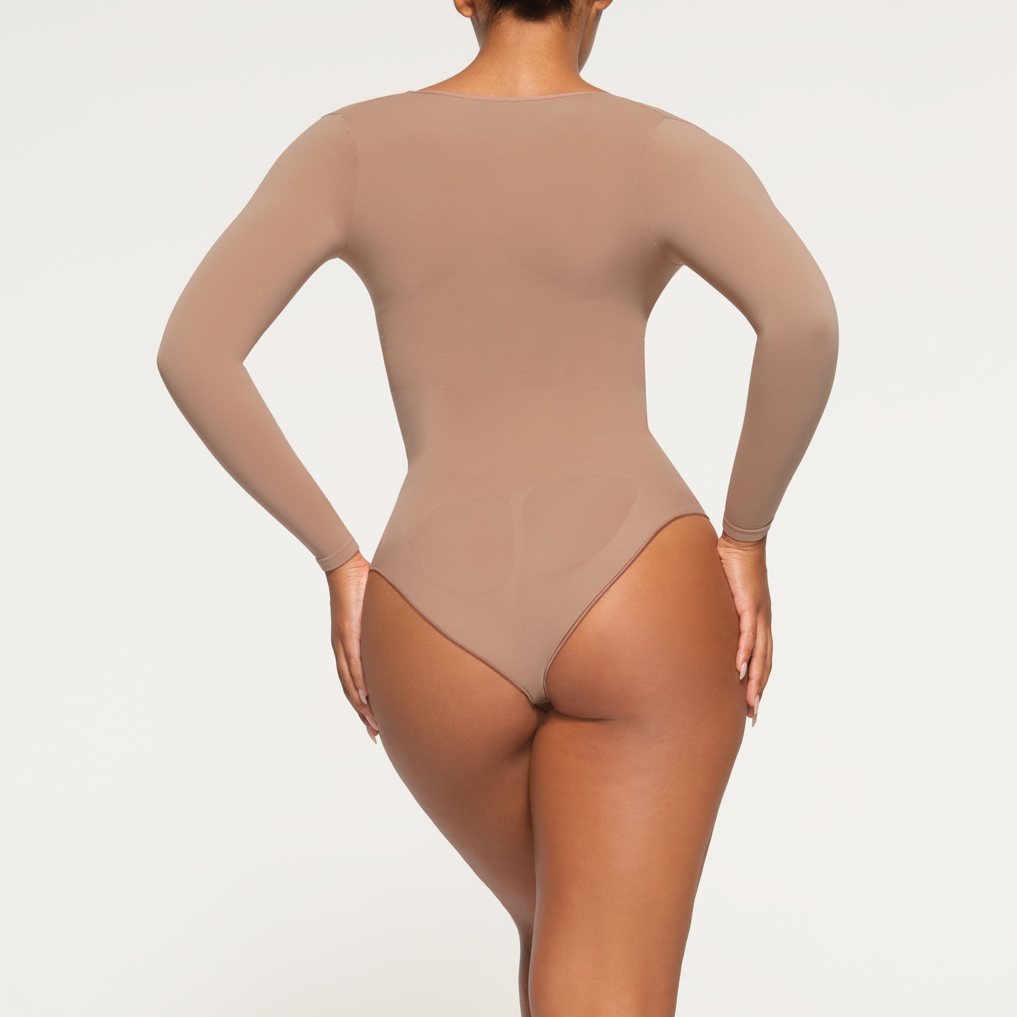 SEAMLESS SCULPT LONG SLEEVE OPEN BUST BRIEF BODYSUIT | SIENNA - Image 3