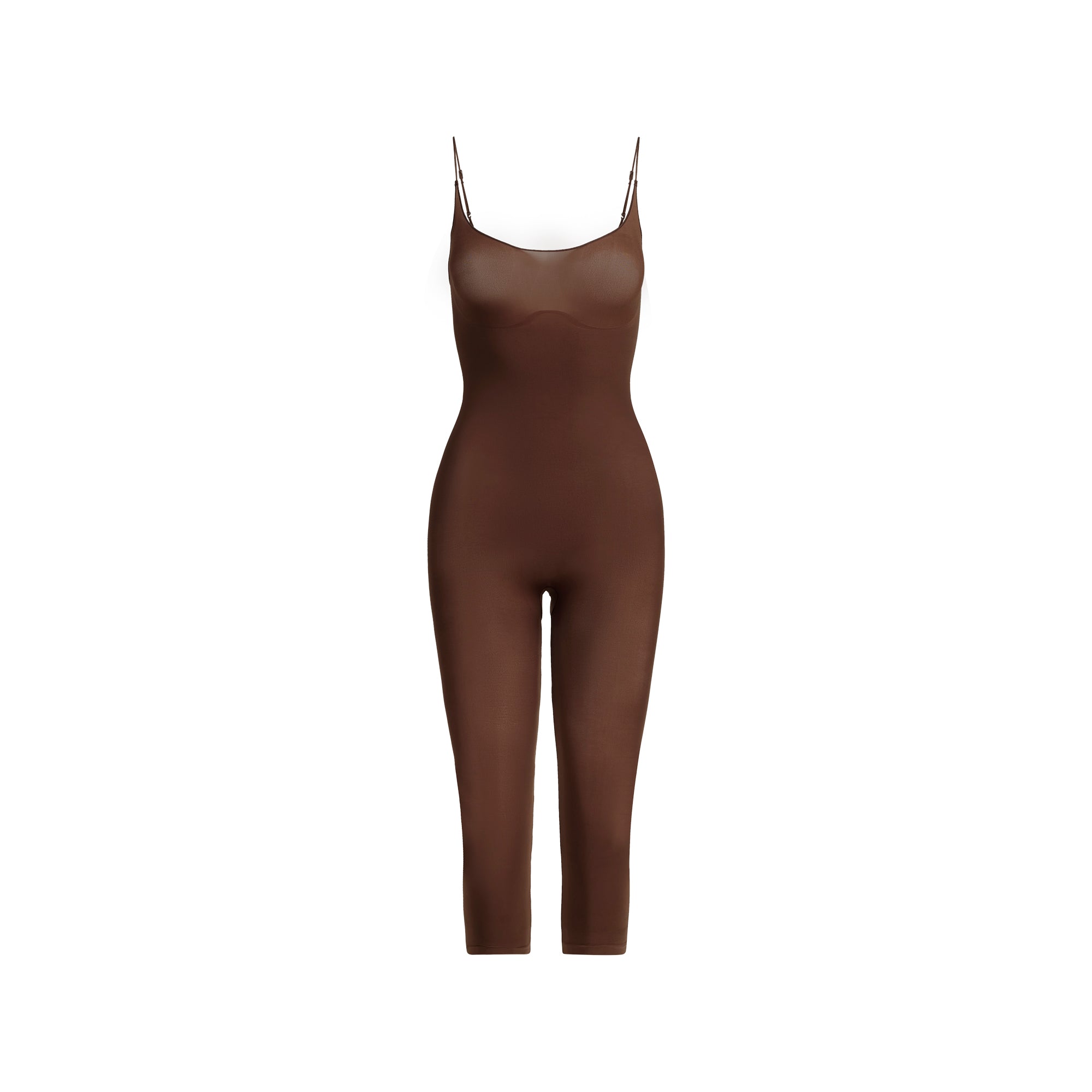 SHEER SEAMLESS CATSUIT | COCOA - Image 6