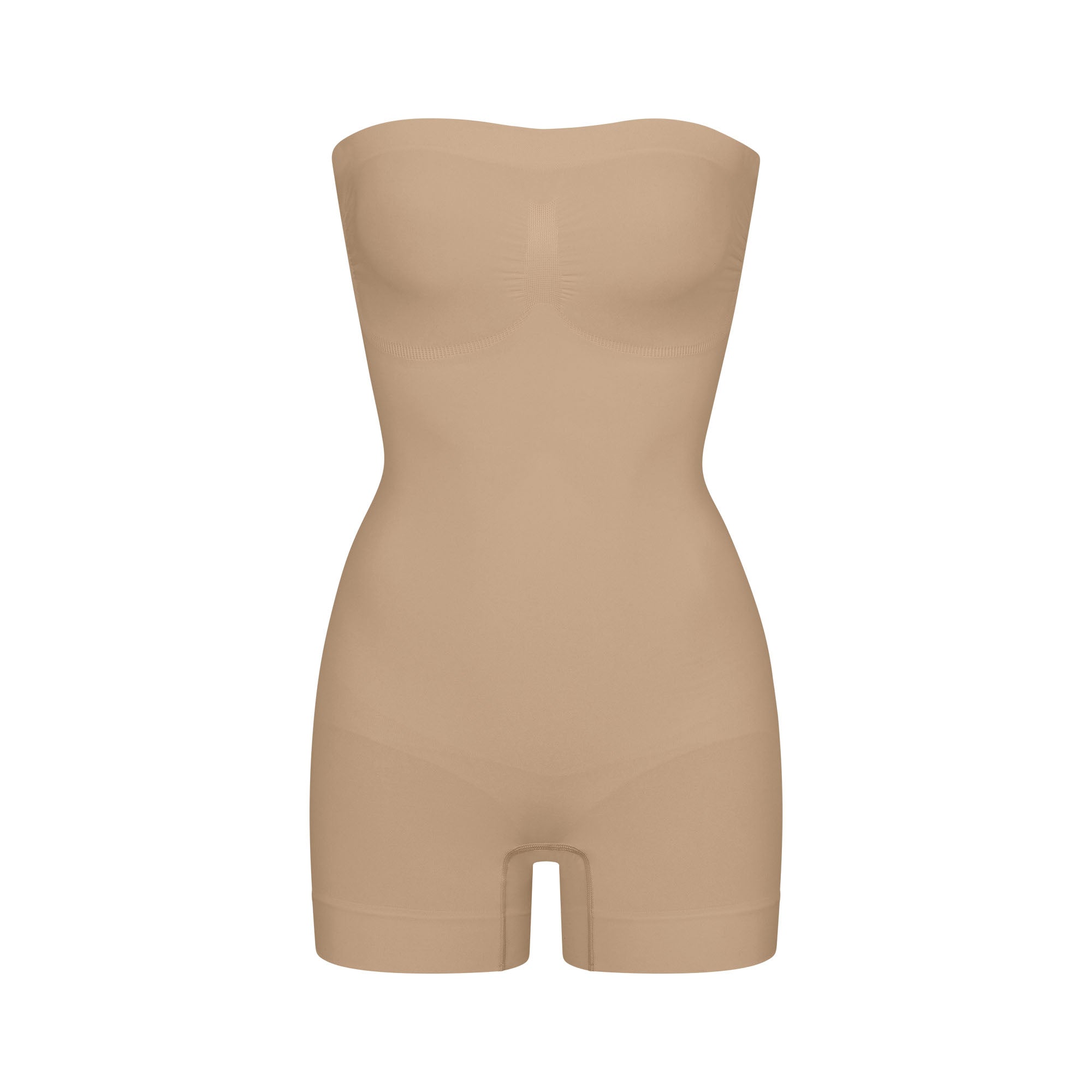 SEAMLESS SCULPT STRAPLESS SHORTIE BODYSUIT | CLAY - Image 5