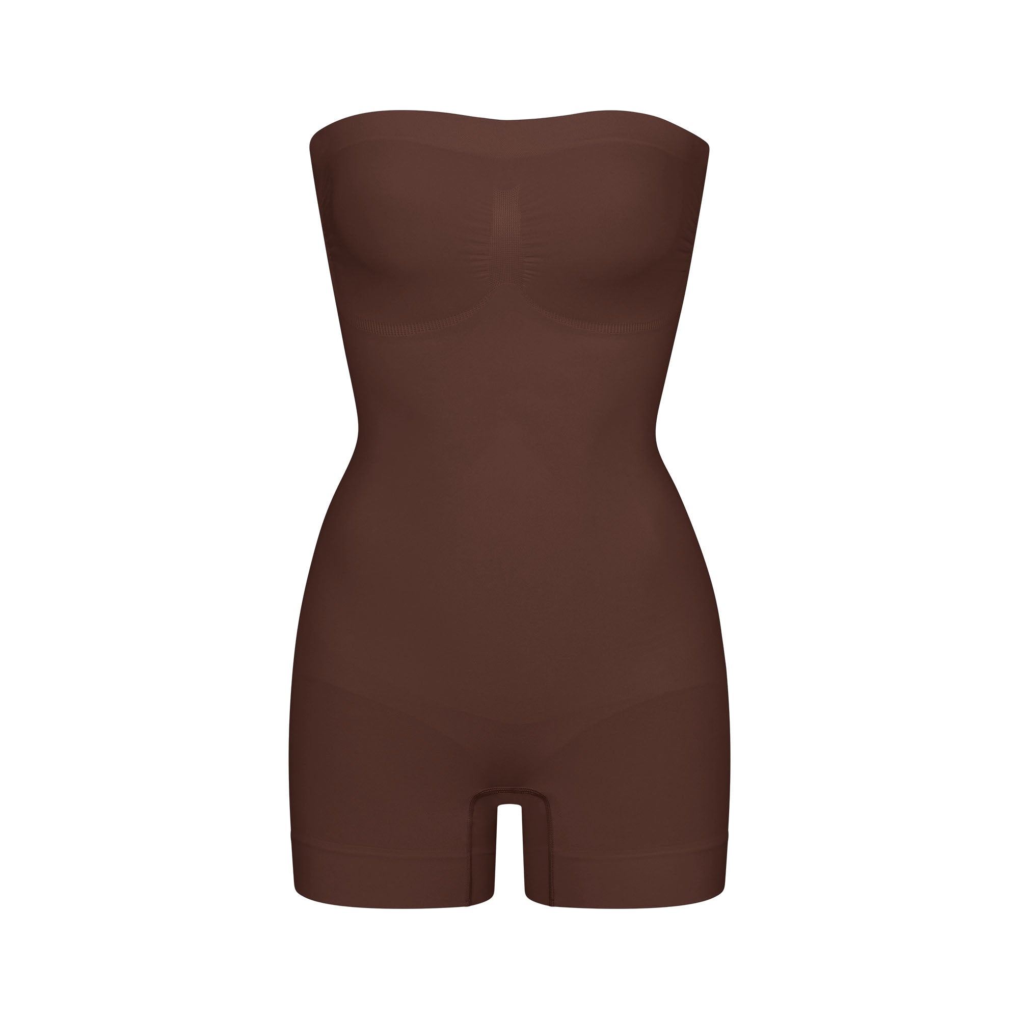 SEAMLESS SCULPT STRAPLESS SHORTIE BODYSUIT | COCOA - Image 6