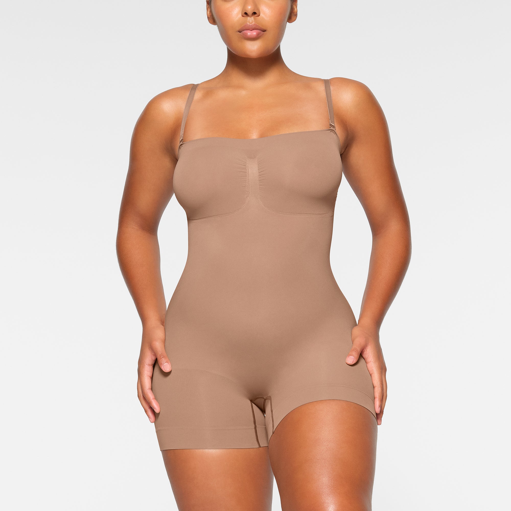 SEAMLESS SCULPT STRAPLESS SHORTIE BODYSUIT | SIENNA - Image 4