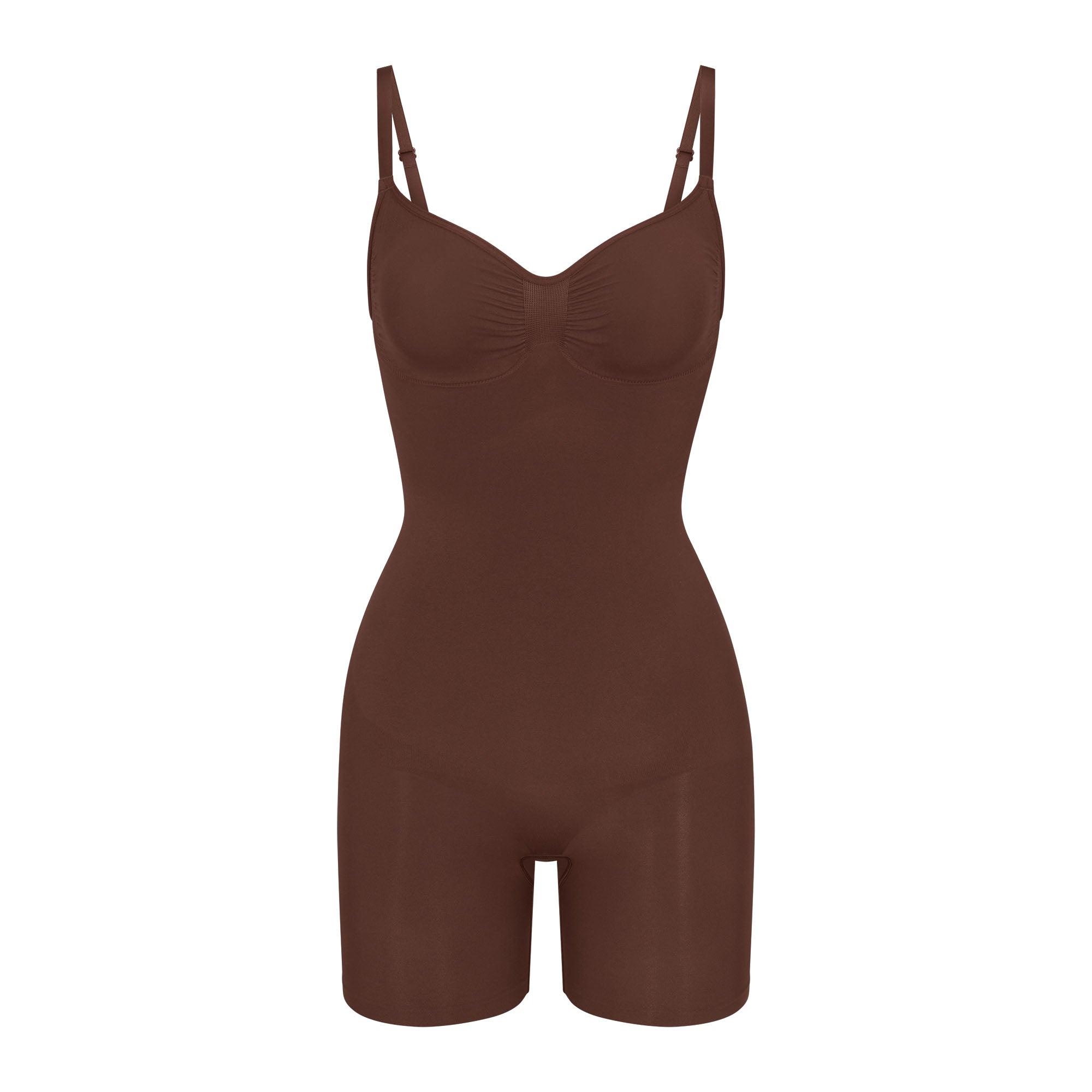 SEAMLESS SCULPT MID THIGH BODYSUIT | COCOA - Image 5