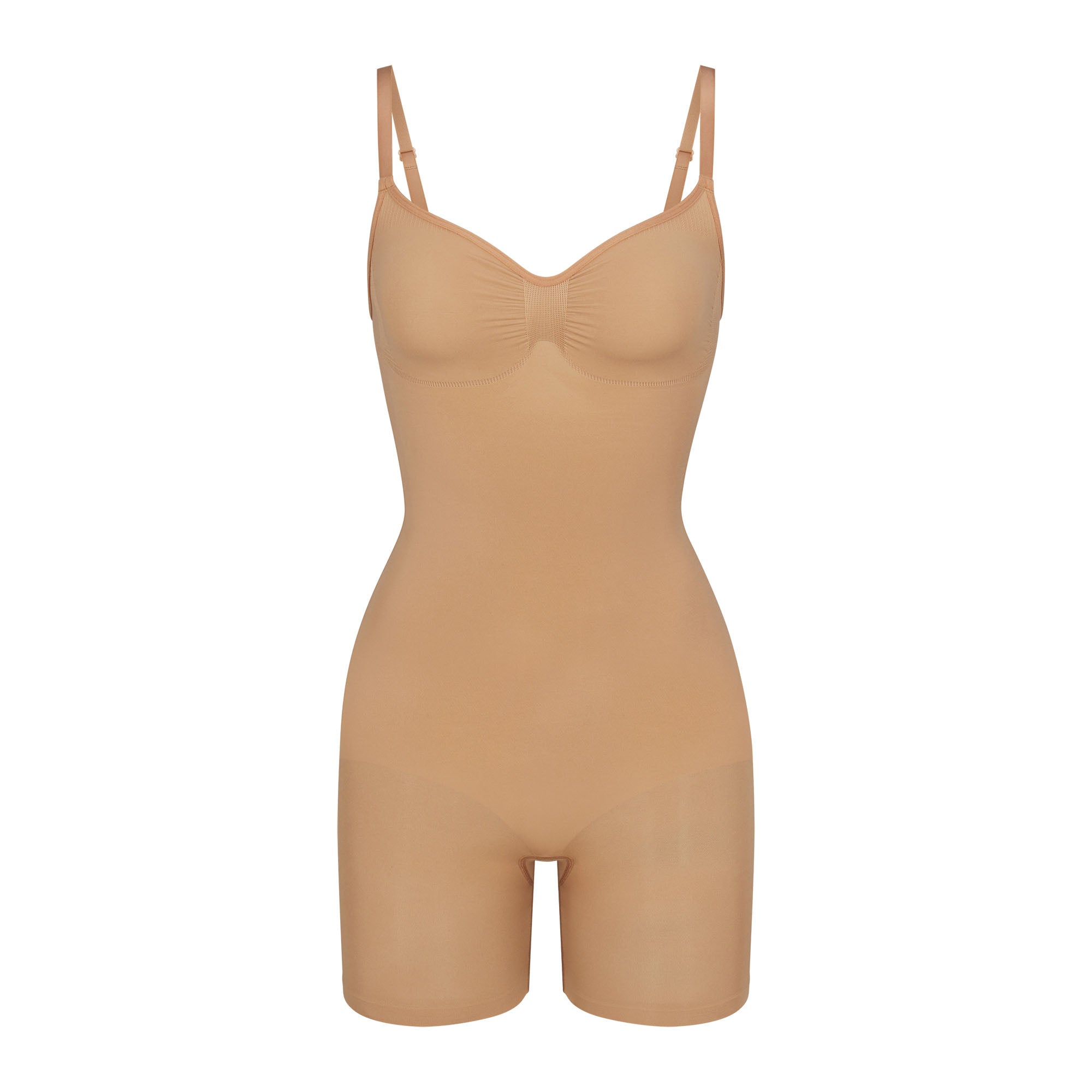 SEAMLESS SCULPT MID THIGH BODYSUIT | OCHRE - Image 5