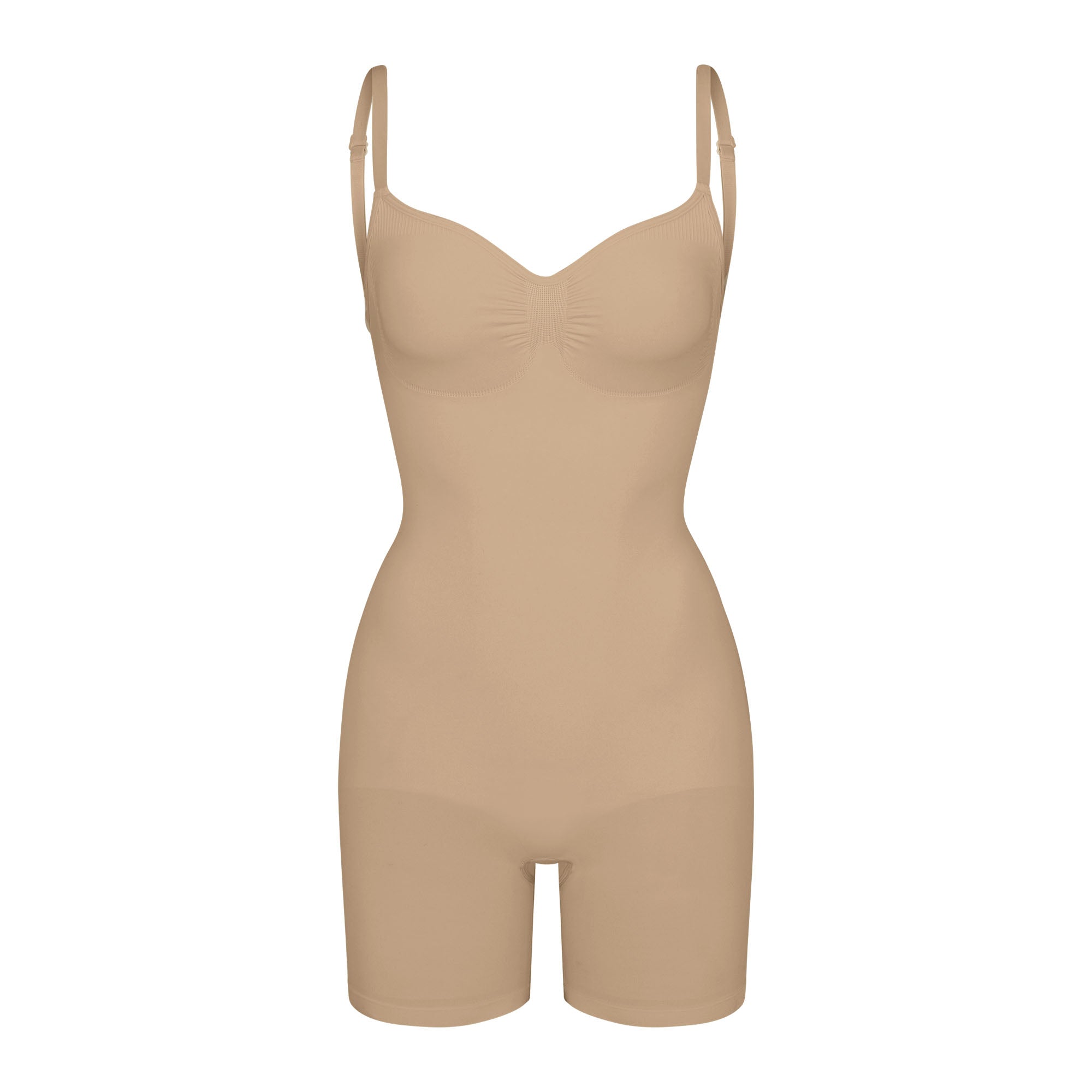 SEAMLESS SCULPT LOW BACK MID THIGH BODYSUIT | CLAY - Image 4