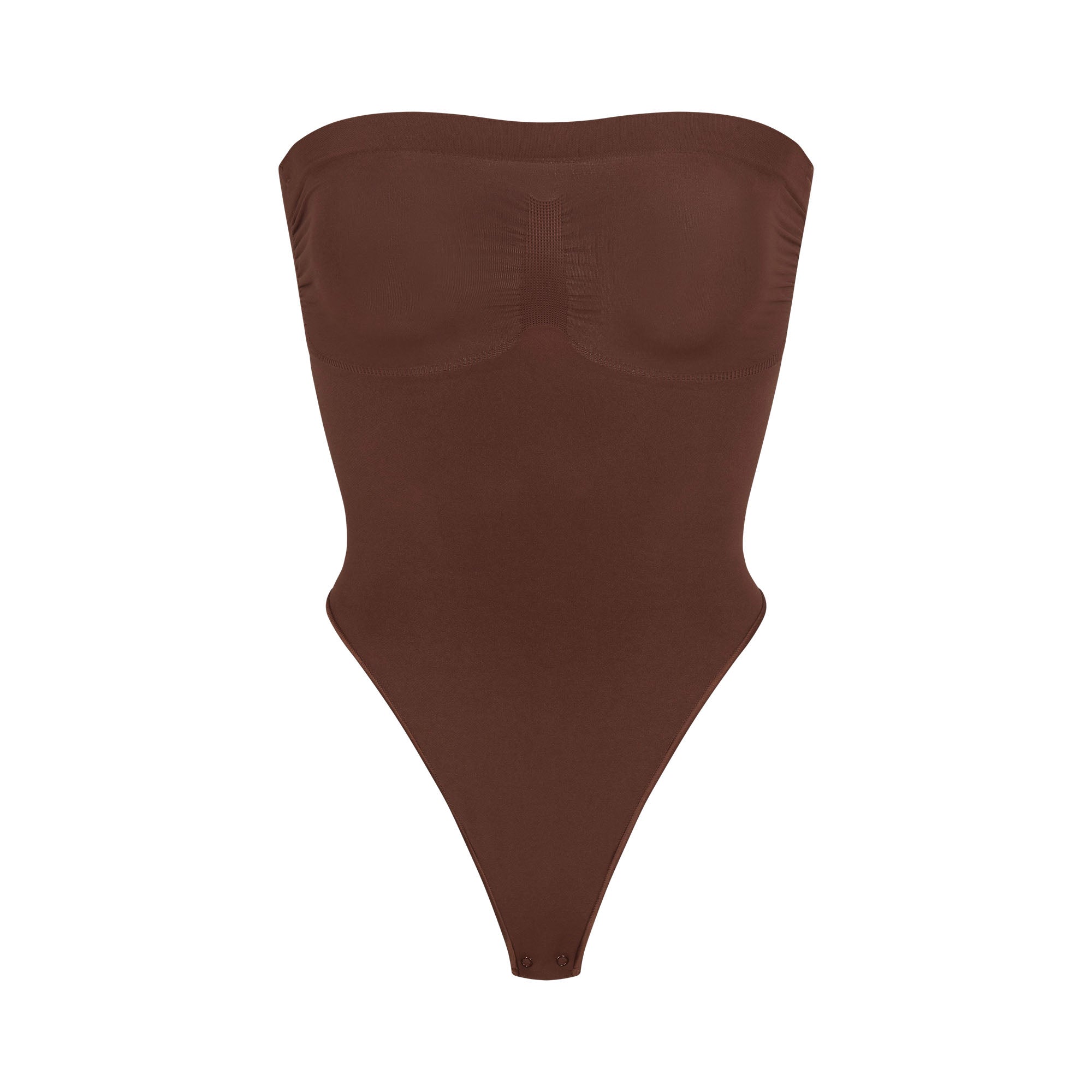 SEAMLESS SCULPT STRAPLESS THONG BODYSUIT | COCOA - Image 6