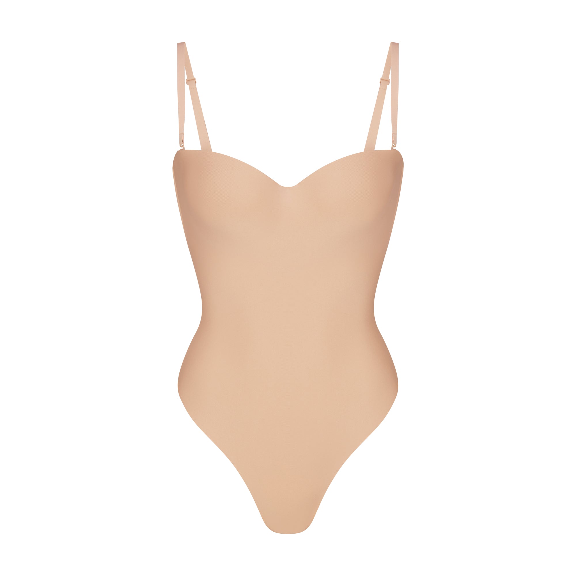 SKIMS BODY UNDERWIRE THONG BODYSUIT | CLAY - Image 6