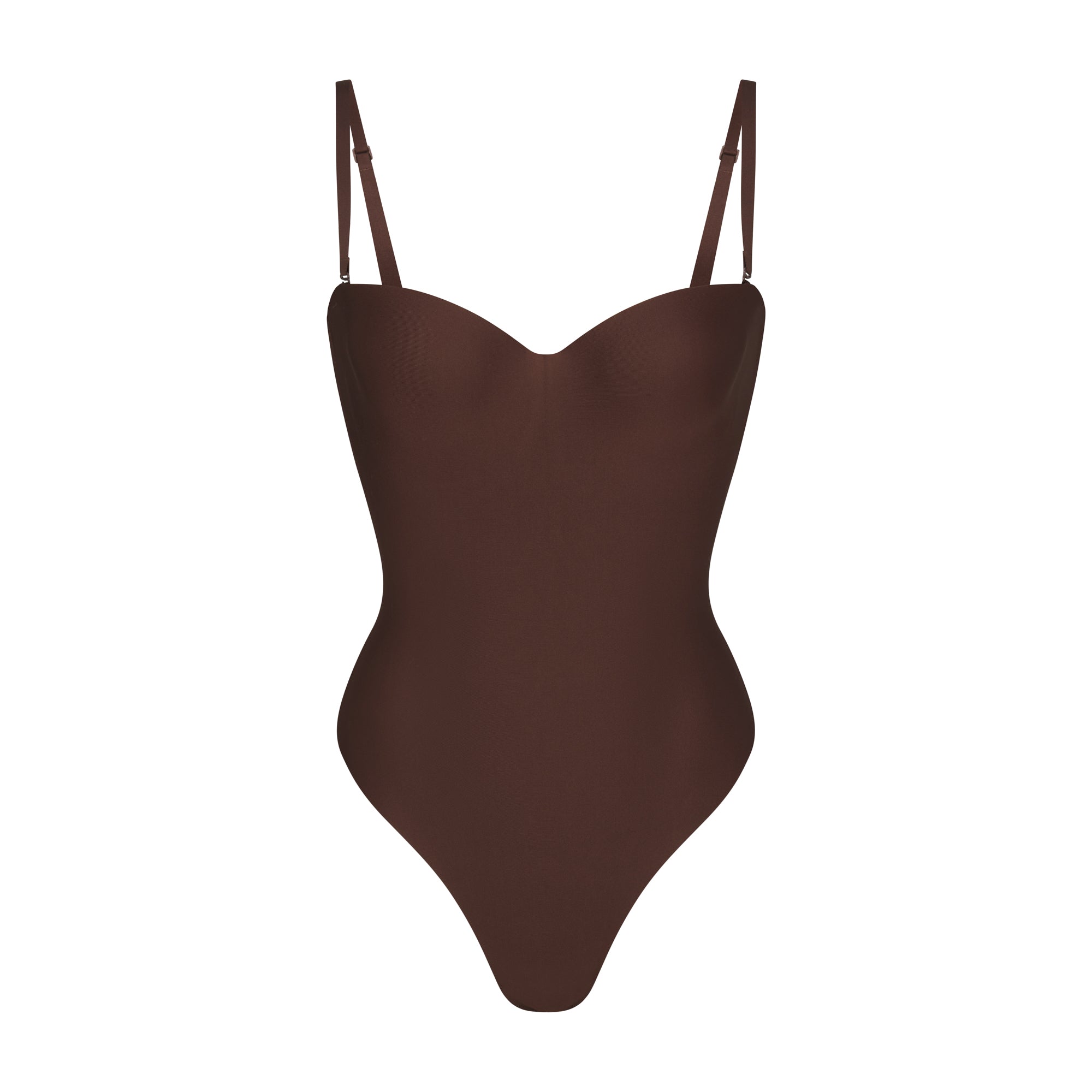 SKIMS BODY UNDERWIRE THONG BODYSUIT | COCOA - Image 6