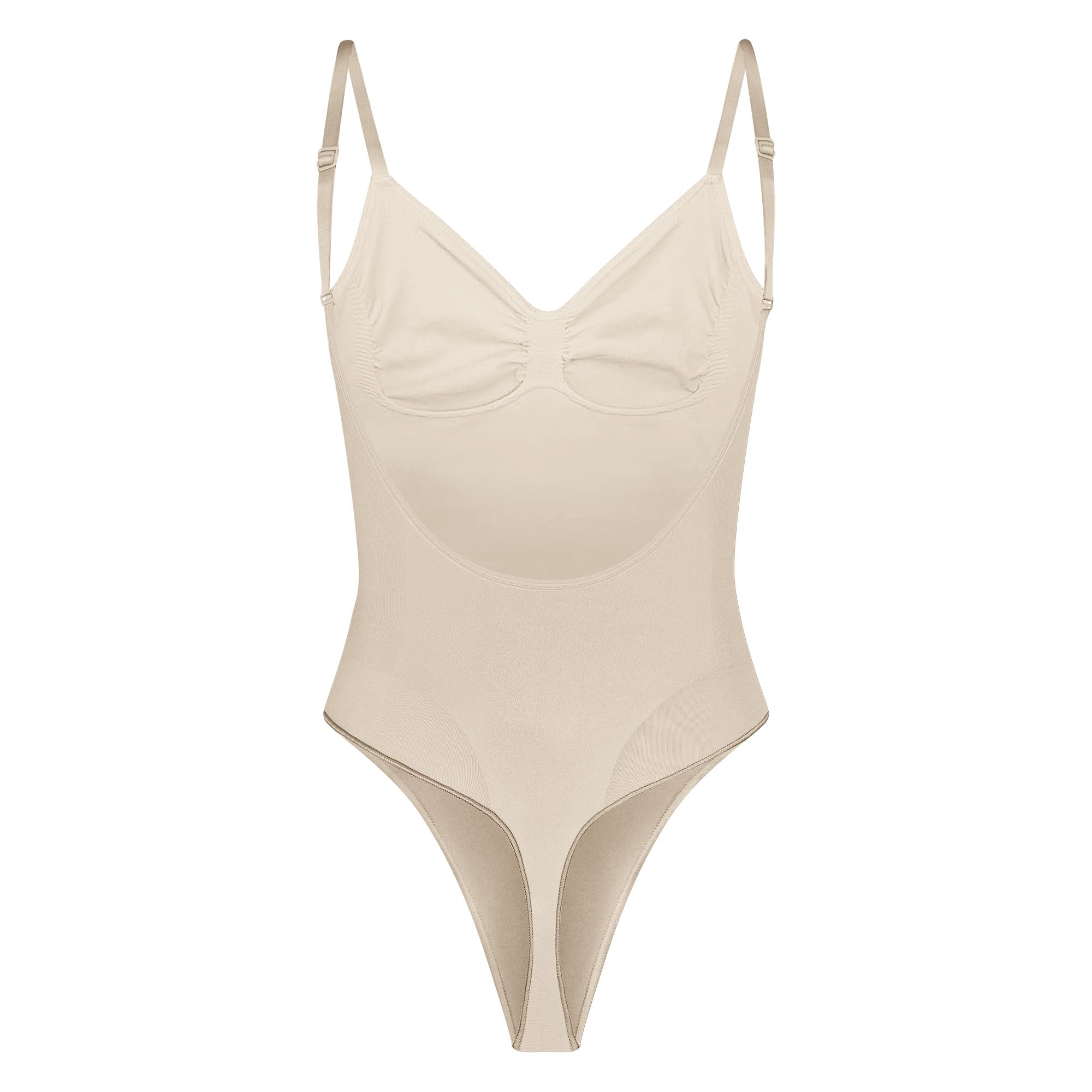SEAMLESS SCULPT LOW BACK THONG BODYSUIT | SAND - Image 6