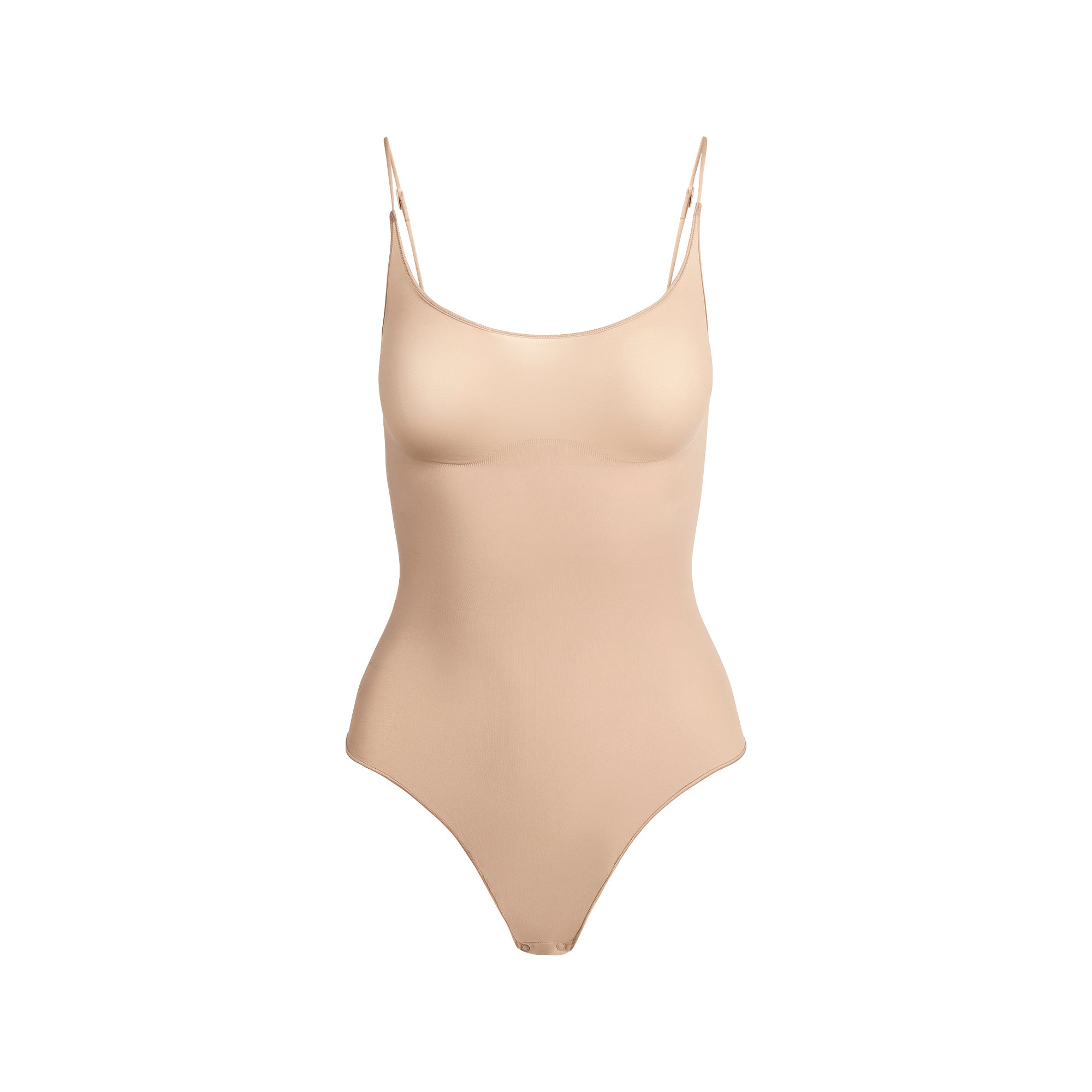 SHEER SEAMLESS THONG BODYSUIT | CLAY - Image 6