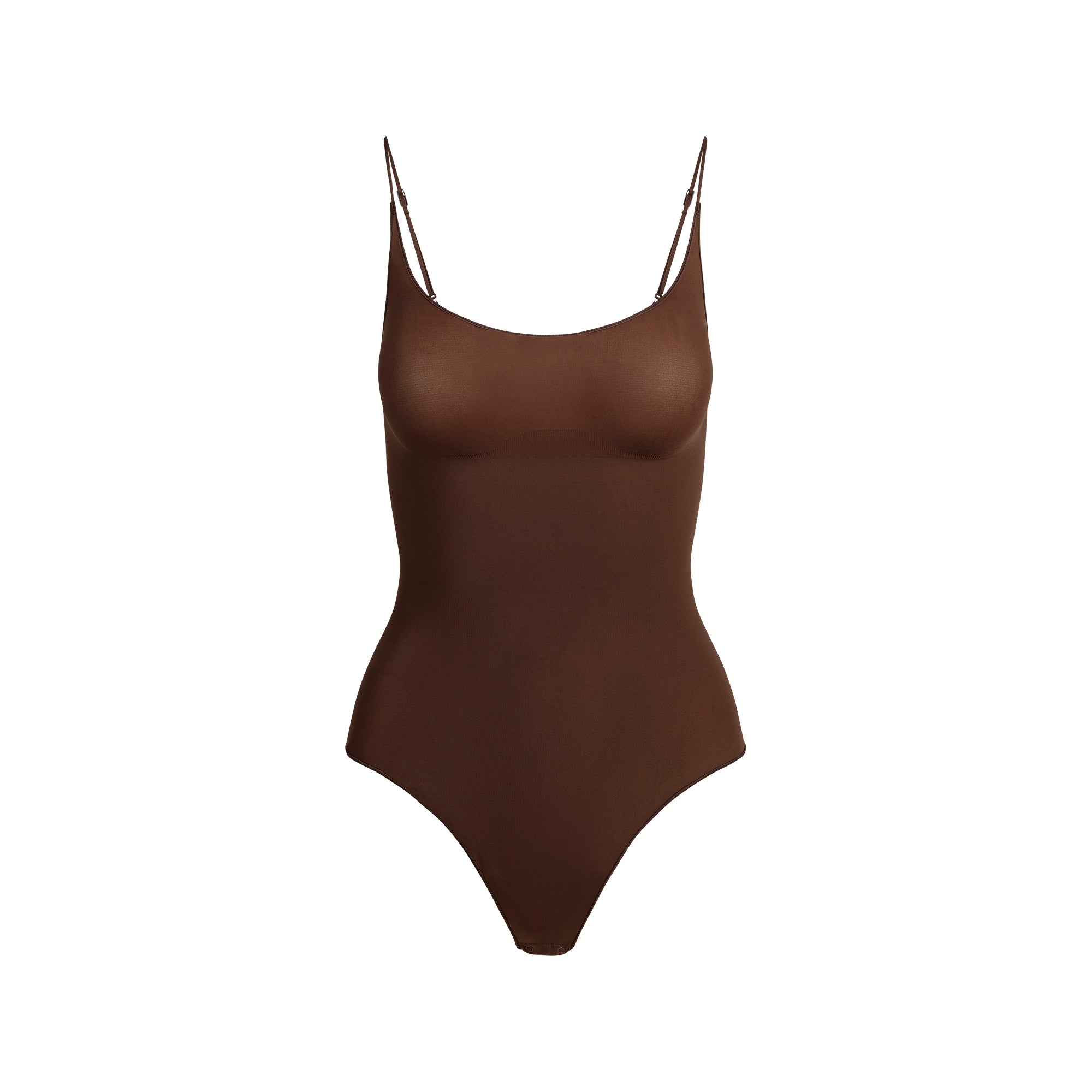 SHEER SEAMLESS THONG BODYSUIT | COCOA - Image 5