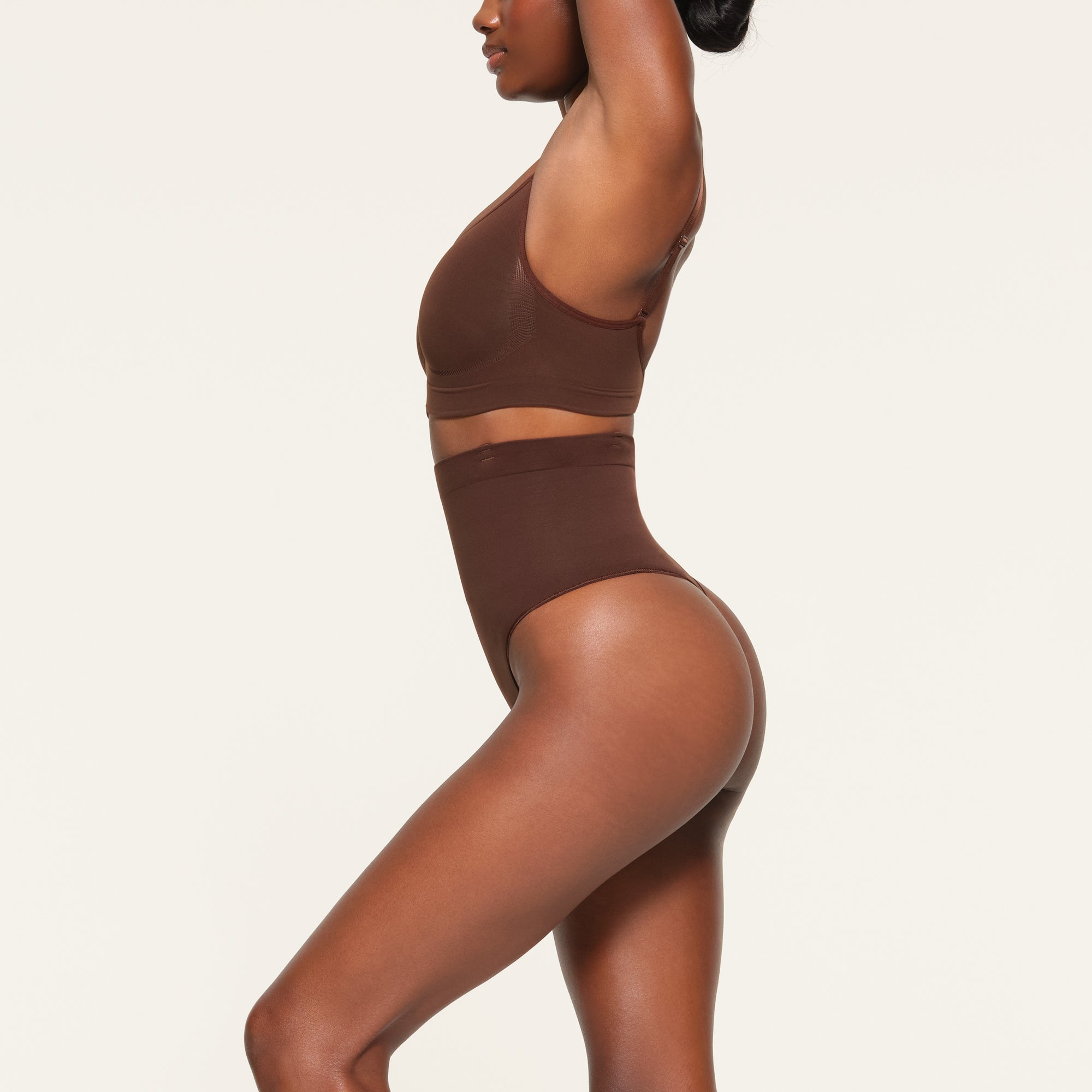 CORE CONTROL HIGH-WAISTED THONG | COCOA - Image 2