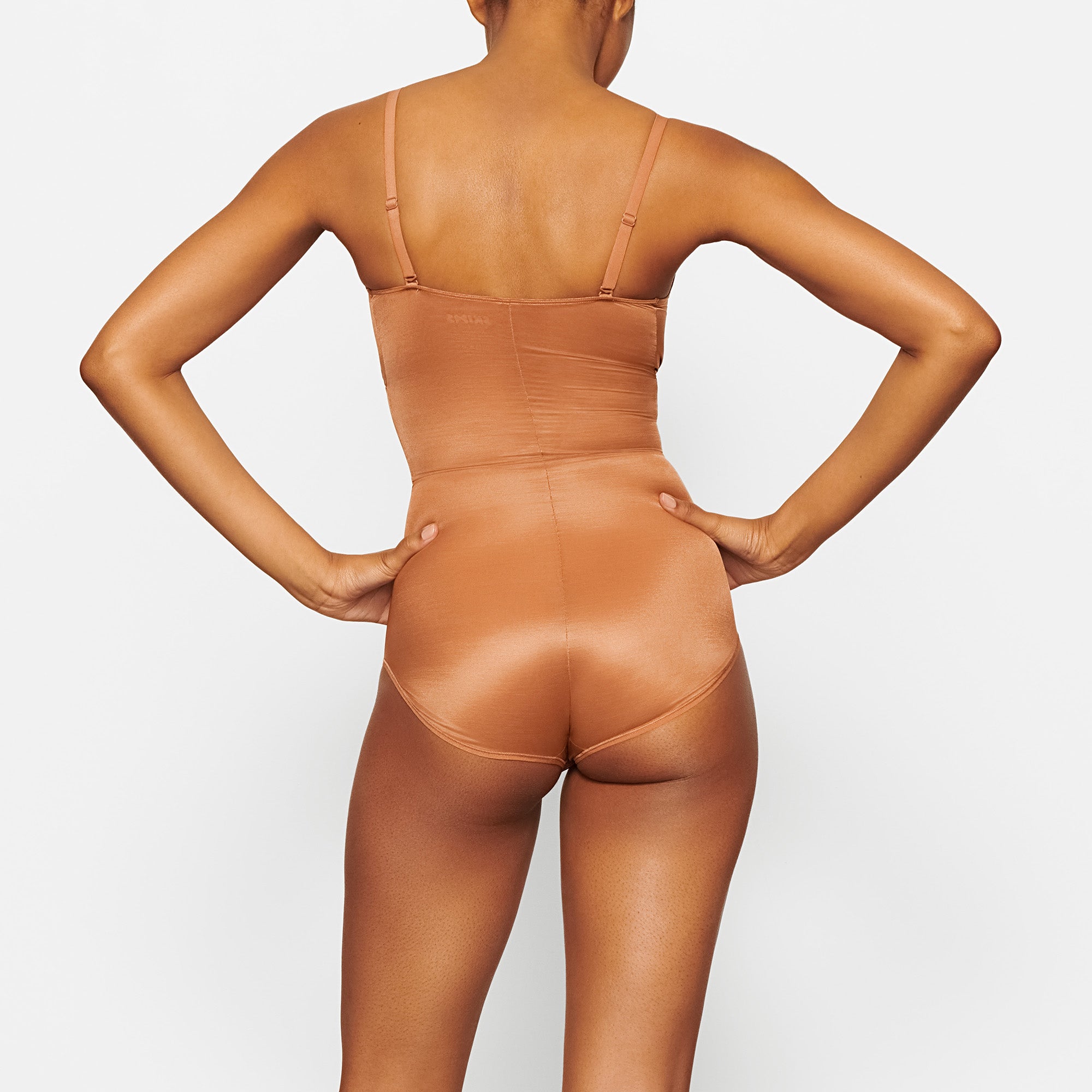 SIMPLY BARE BODYSUIT BRIEF WITH SNAPS | BRONZE - Image 3