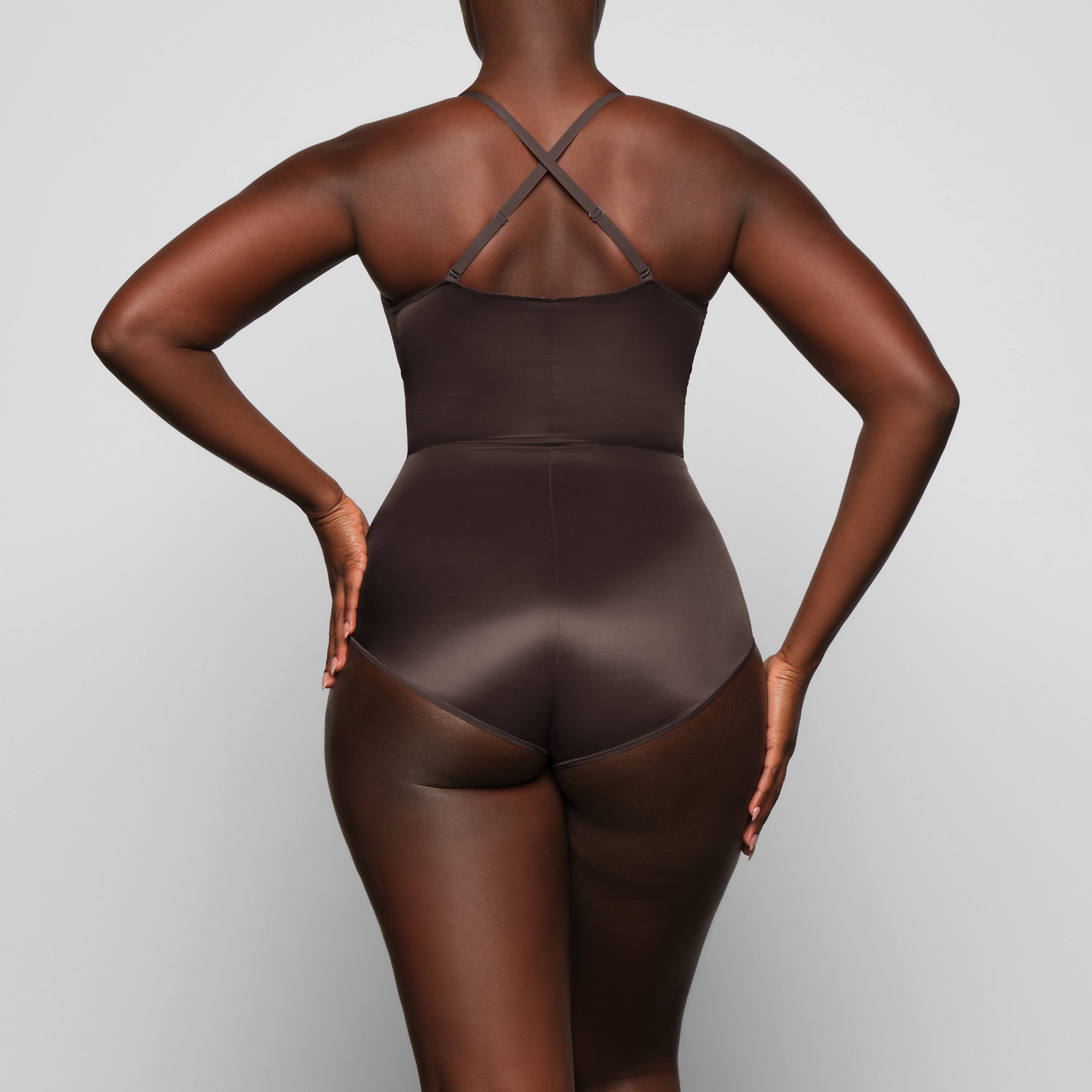 SIMPLY BARE BODYSUIT BRIEF WITH SNAPS | ESPRESSO - Image 3