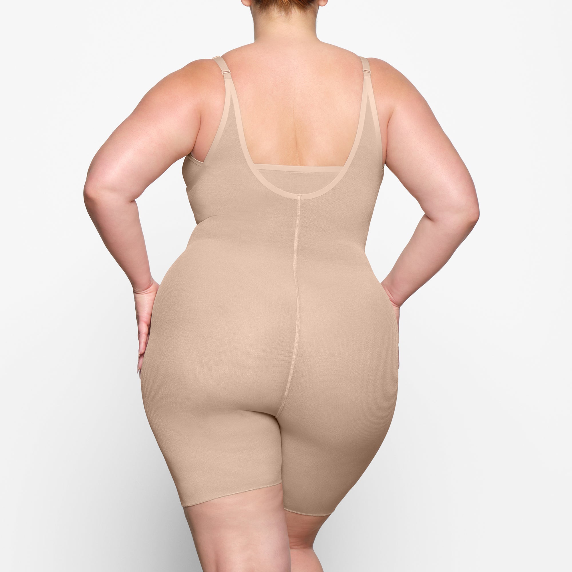 SHEER SCULPT OPEN BUST BODYSUIT | CLAY - Image 3