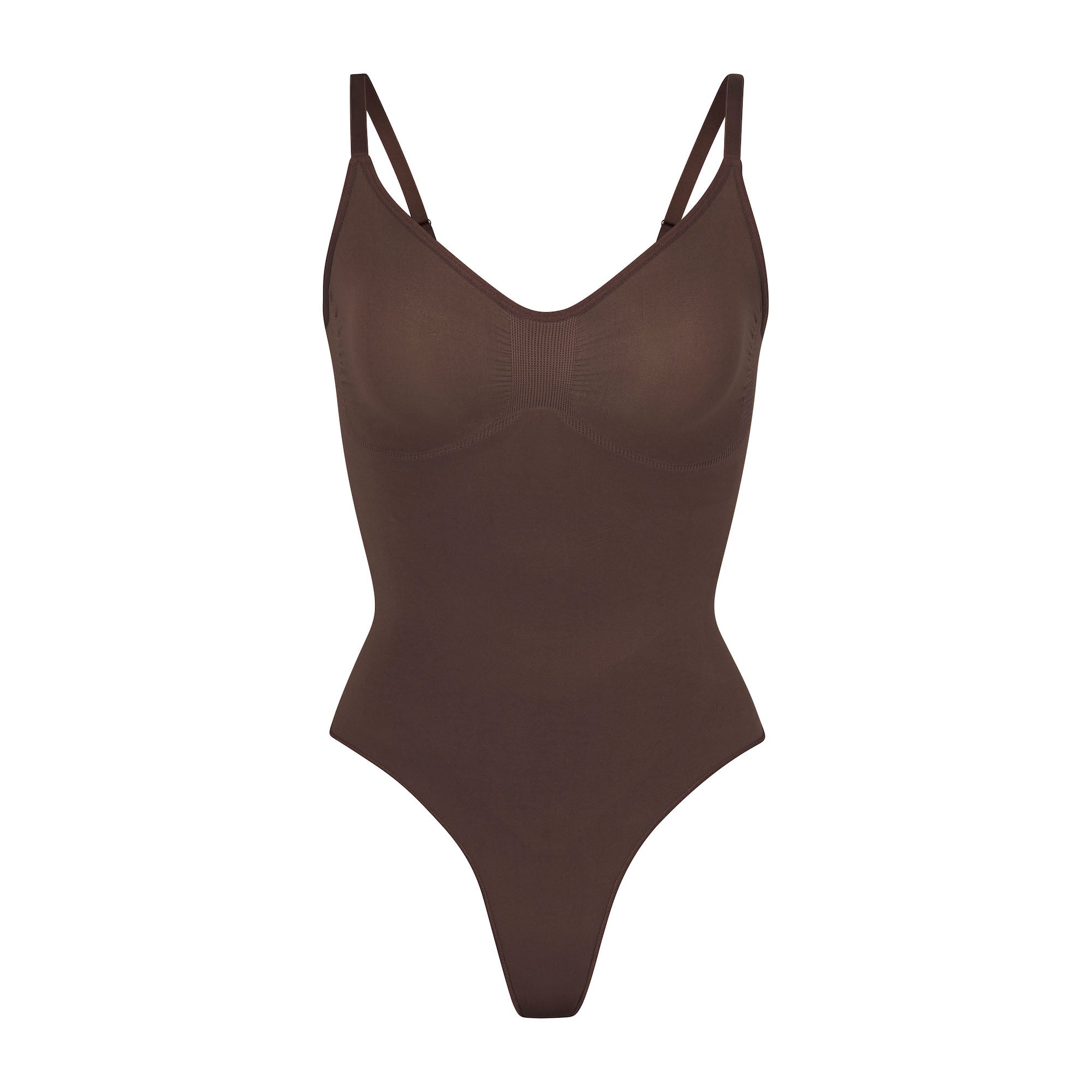 SEAMLESS SCULPT THONG BODYSUIT | COCOA - Image 5