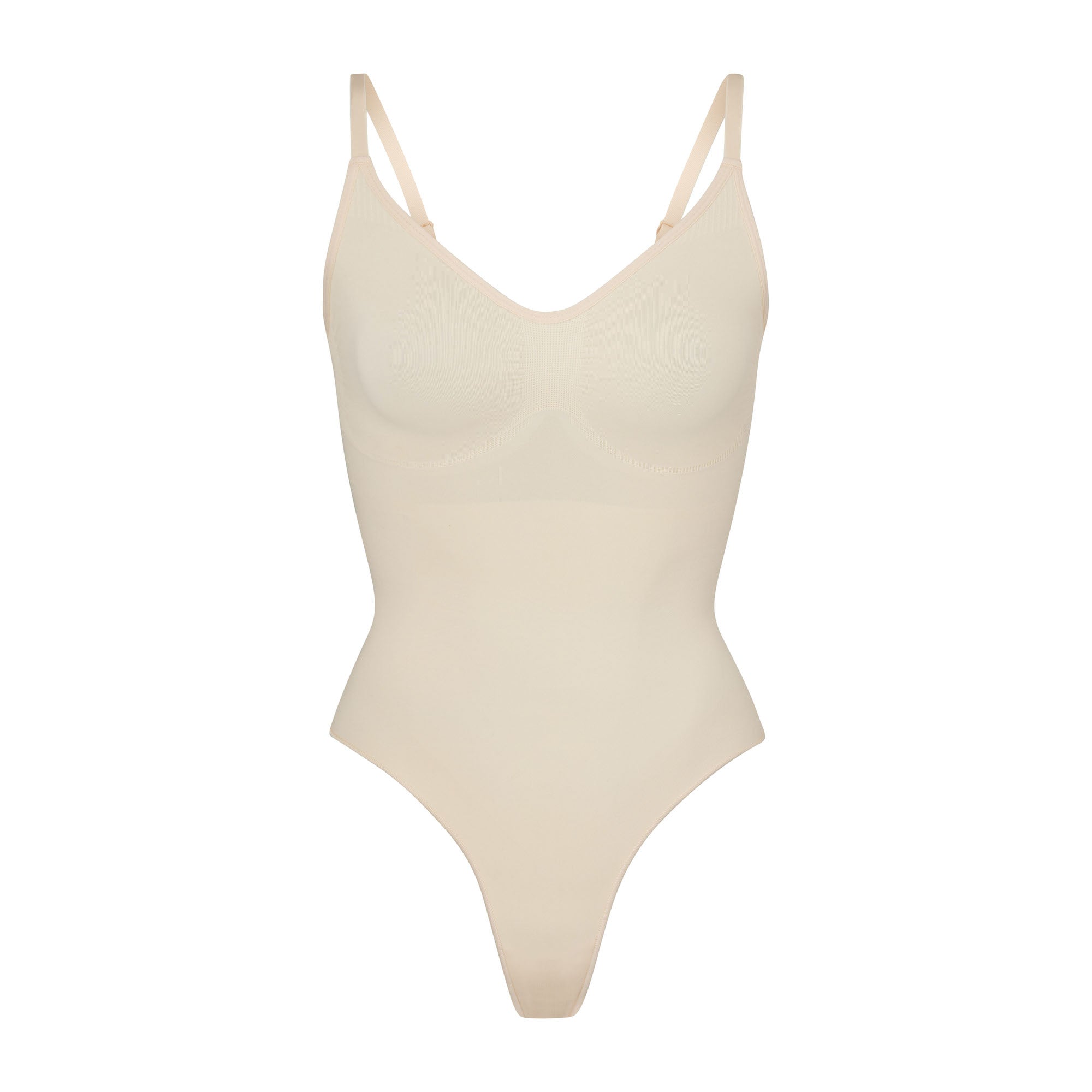 SEAMLESS SCULPT THONG BODYSUIT | SAND - Image 7
