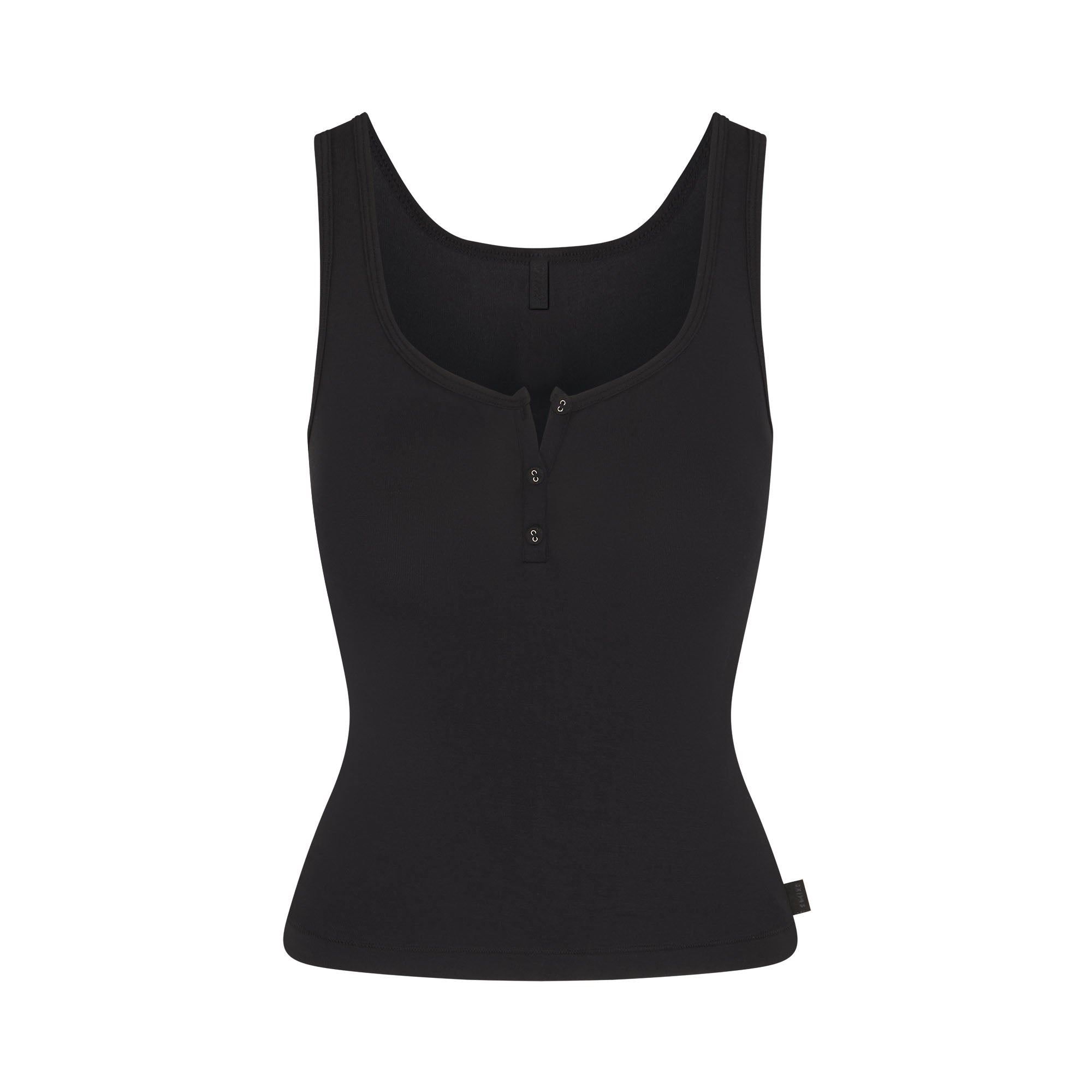 SKIMS SLEEP HENLEY TANK | ONYX - Image 5