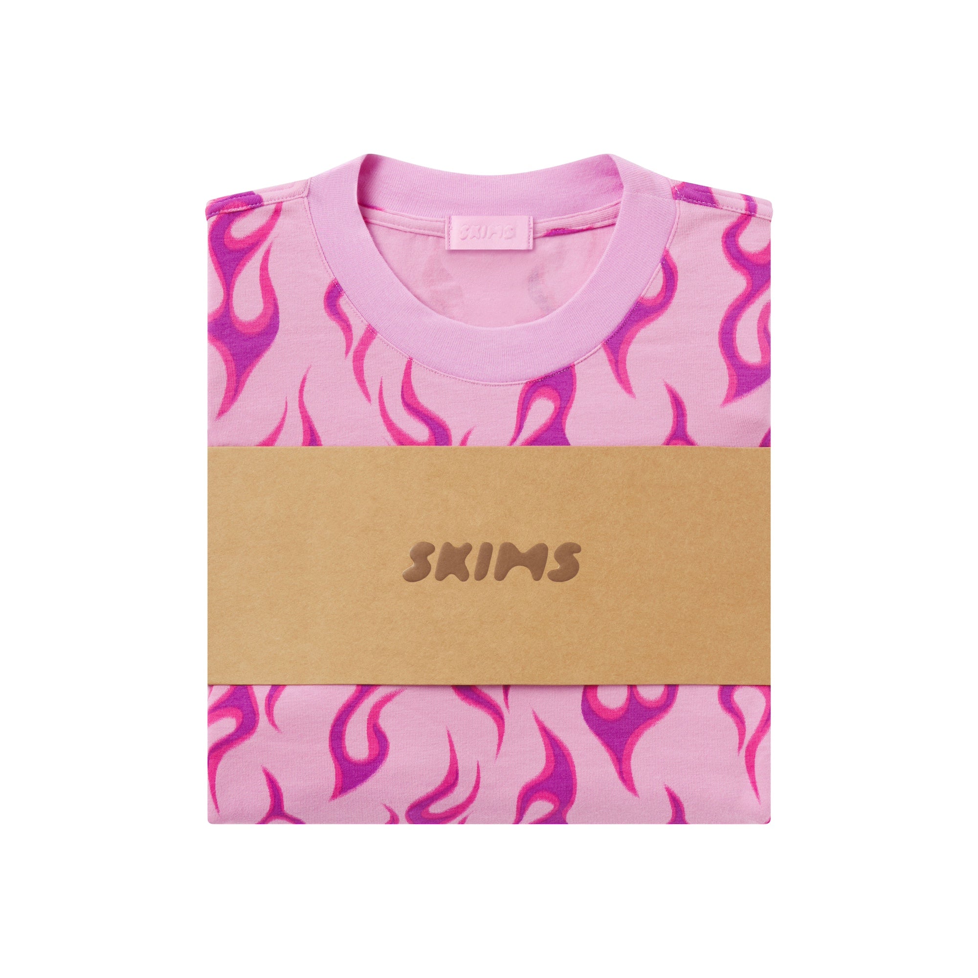 BOYFRIEND LONG SLEEVE T-SHIRT AND BOXER SET | PETAL FLAME PRINT - Image 9