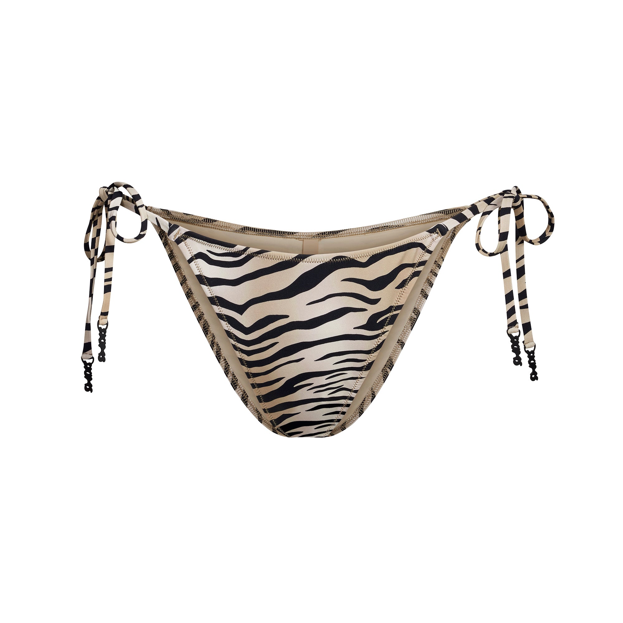 SIGNATURE SWIM DIPPED TIE BIKINI BOTTOM | CHAMPAGNE TIGER PRINT - Image 6
