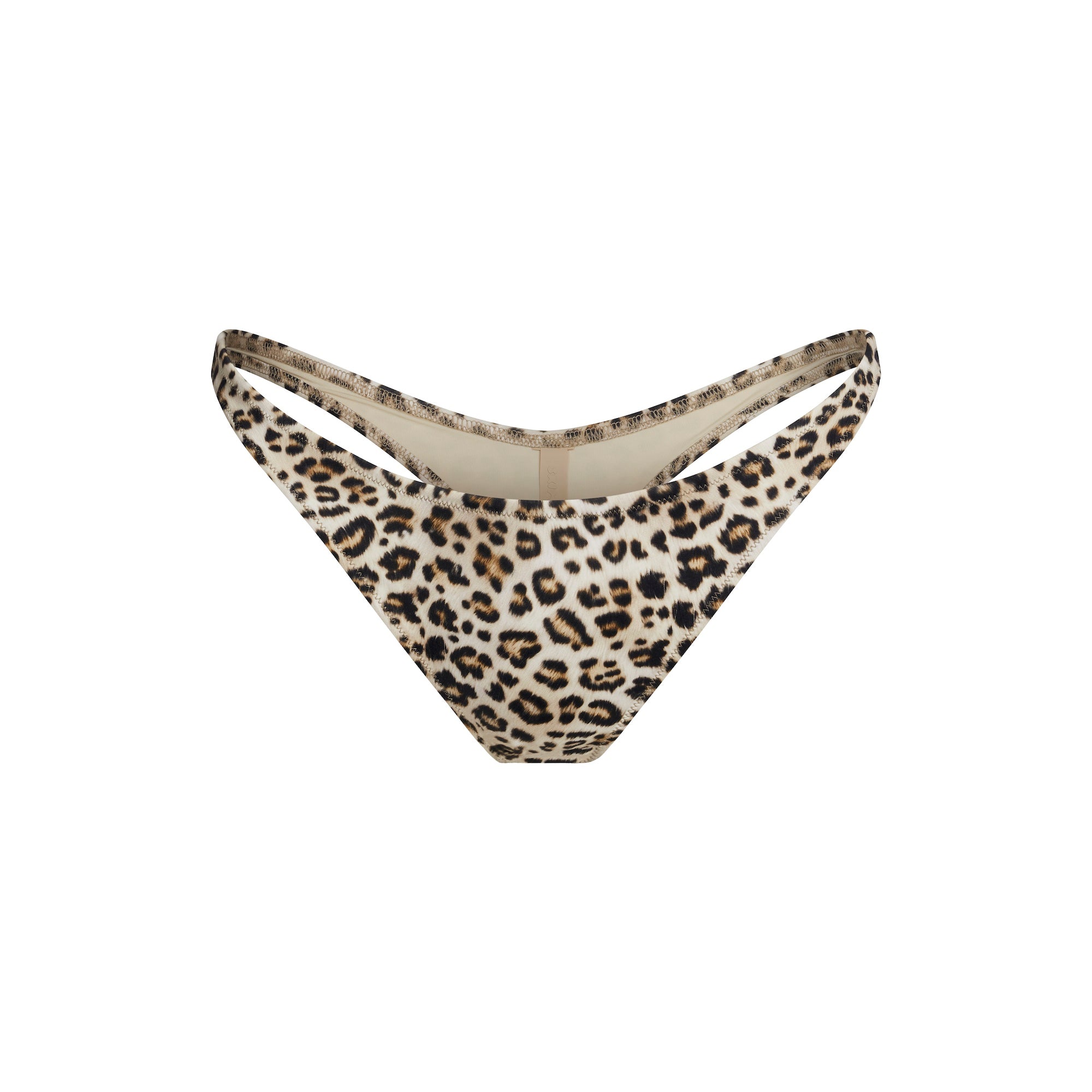 SIGNATURE SWIM THONG BIKINI BOTTOM | CHAMPAGNE LEOPARD PRINT - Image 6