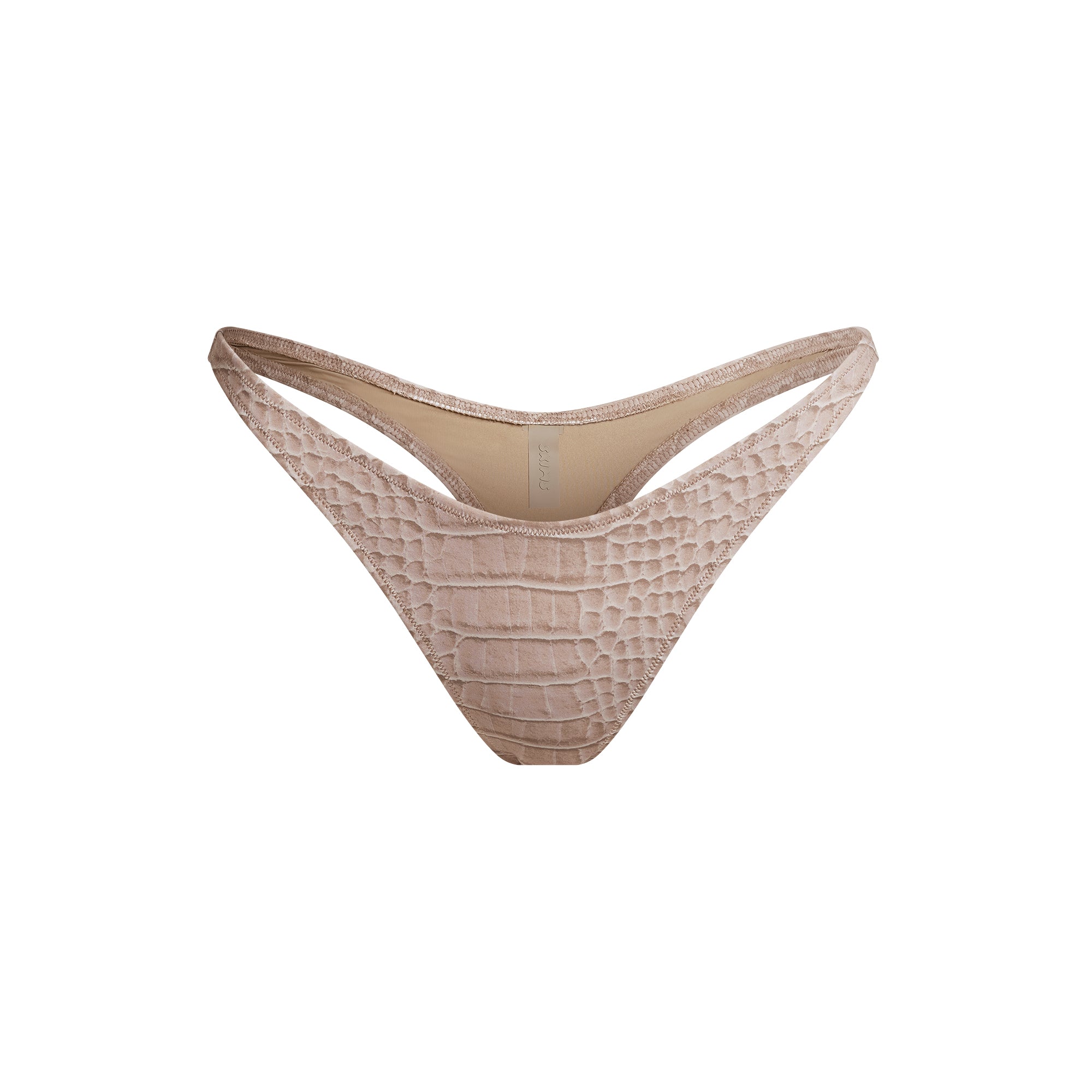 SIGNATURE SWIM THONG BIKINI BOTTOM | DUNE CROCODILE PRINT - Image 6