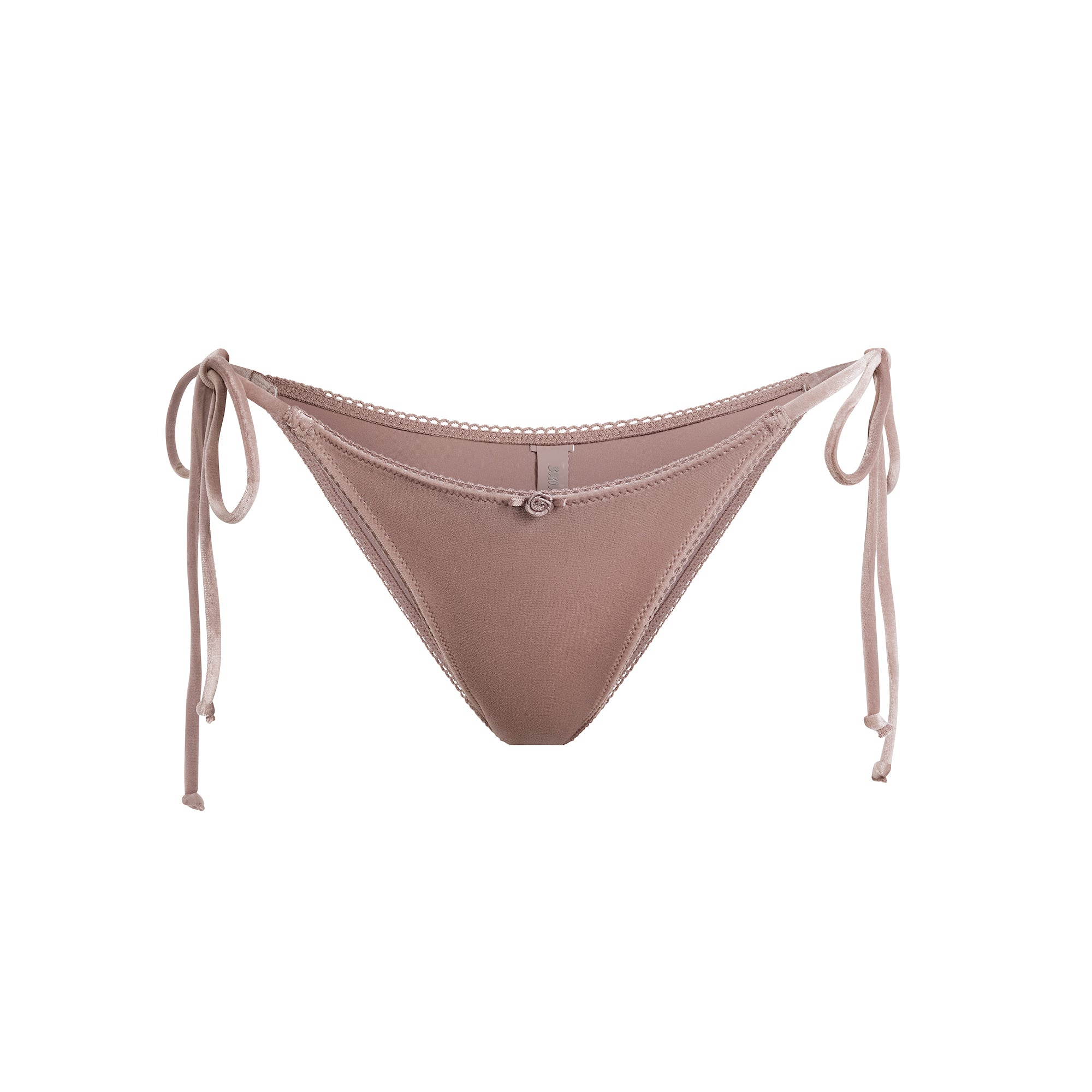 VELVET SWIM CHEEKY TIE BIKINI BOTTOM | UMBER - Image 6