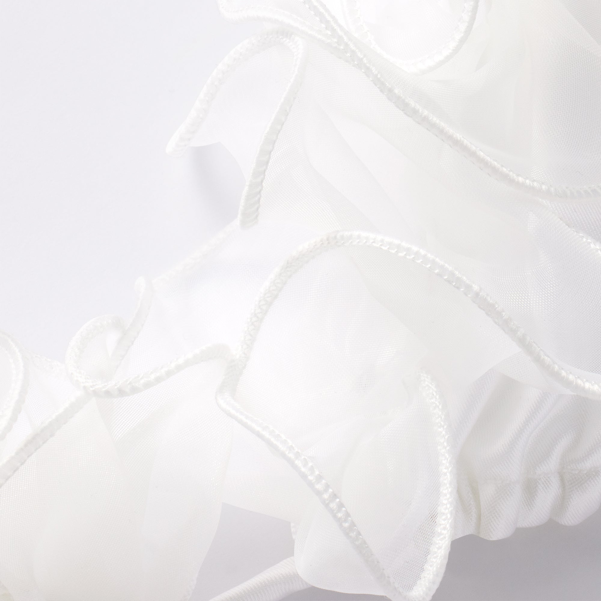 BRIDAL SWIM RUFFLE TRIANGLE BIKINI TOP | SNOW - Image 6