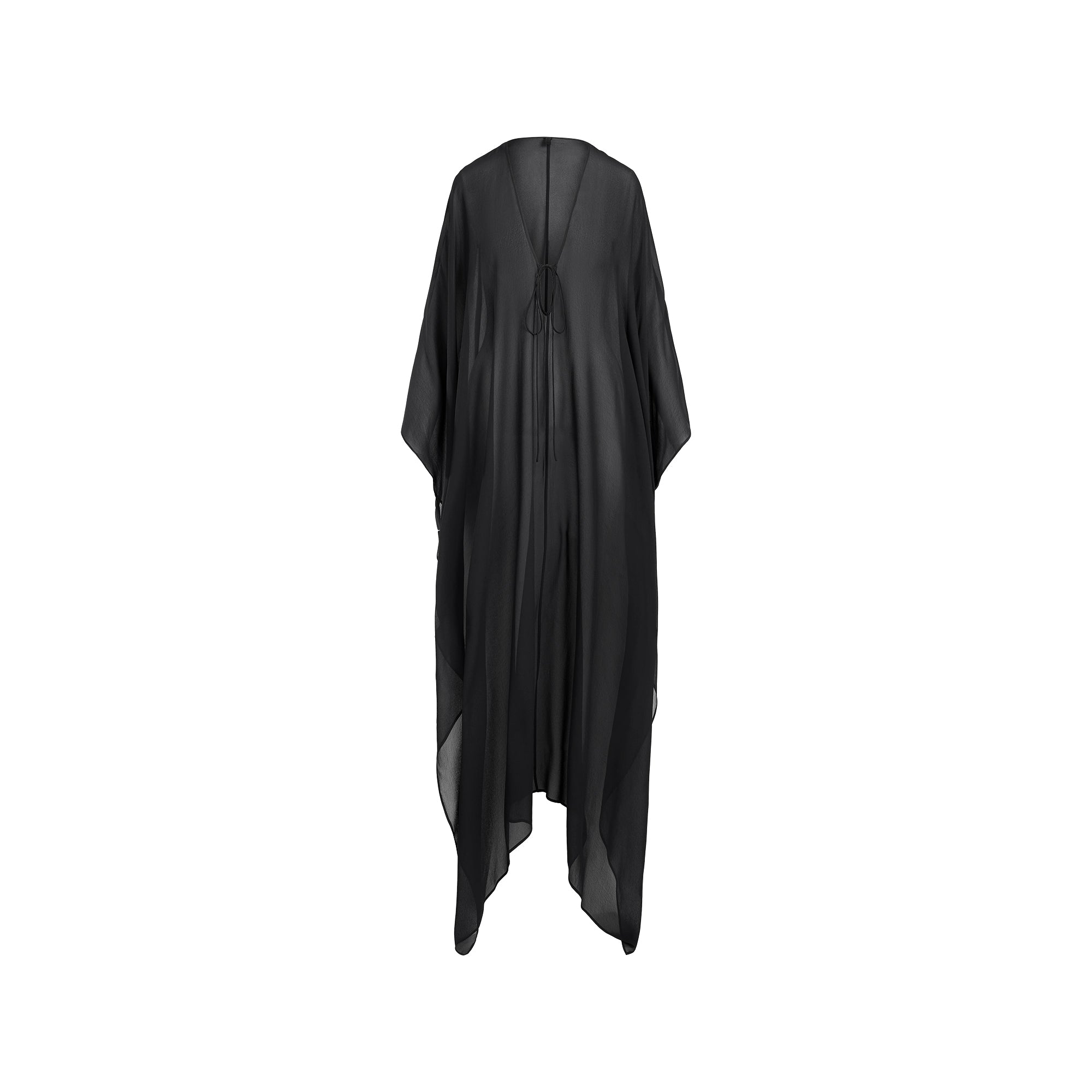 SHEER COVER-UPS LONG KAFTAN | OBSIDIAN - Image 6